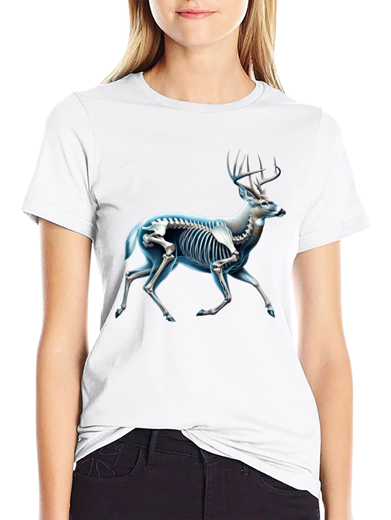 Deer Skeleton Graphic Tee