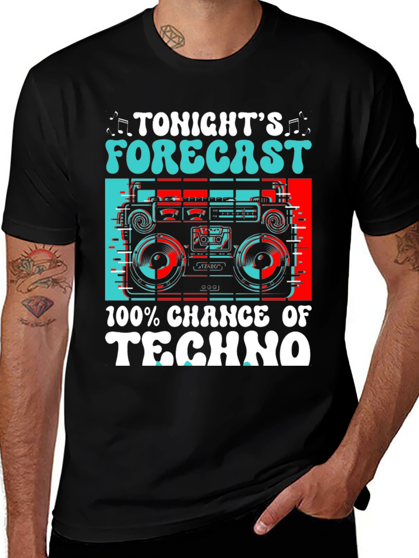 Tonights Forecast: 100% Chance of Techno T-Shirt
