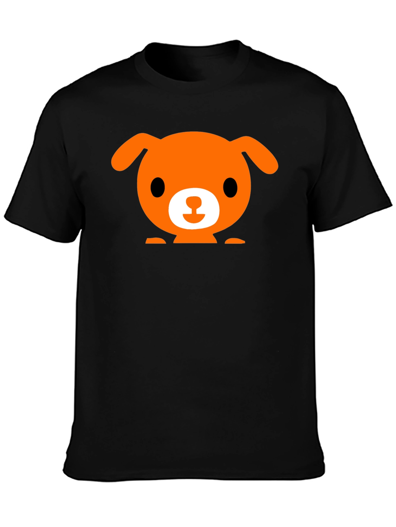 Cute Dog Graphic Black T-Shirt