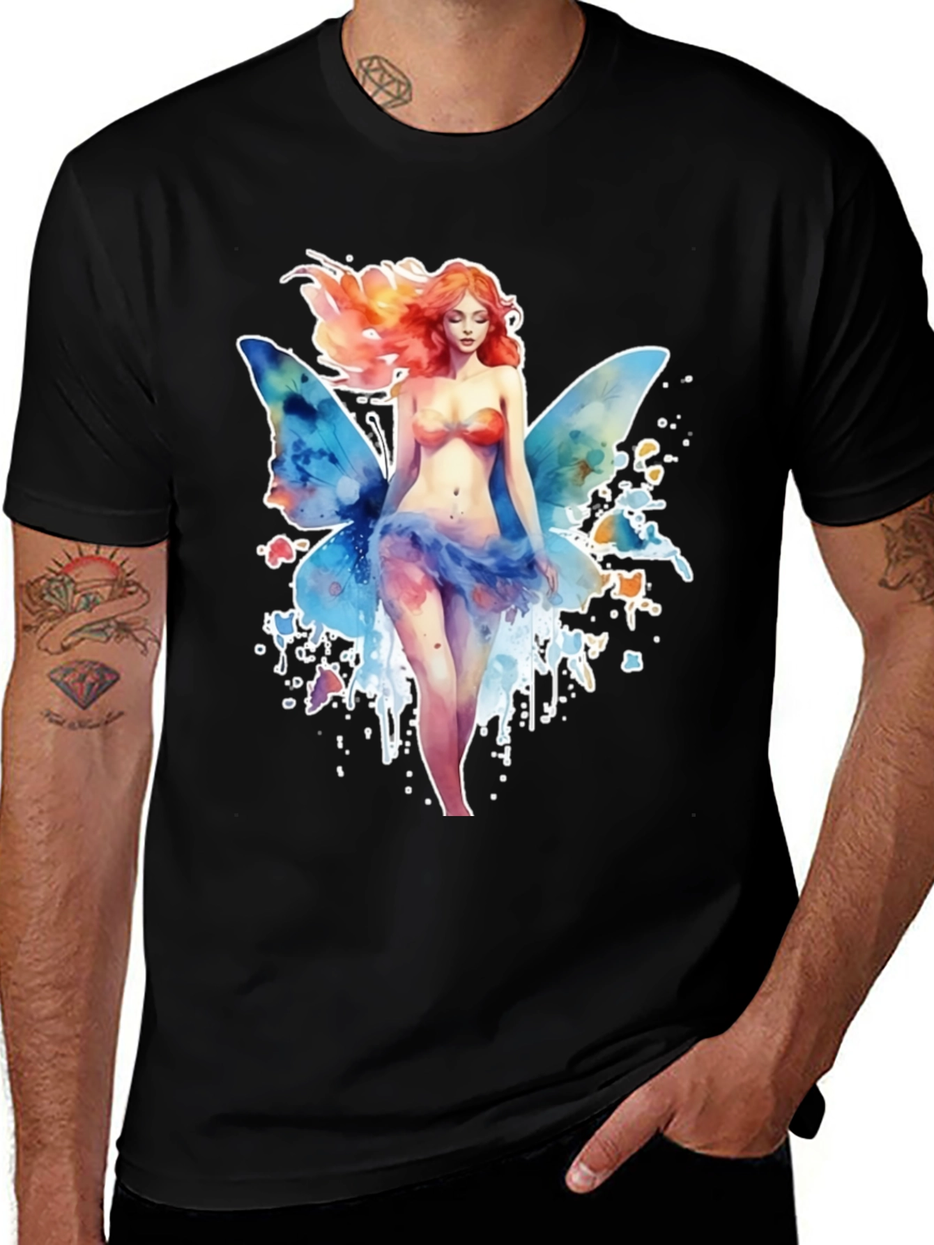 Fairy Watercolor Graphic T-Shirt