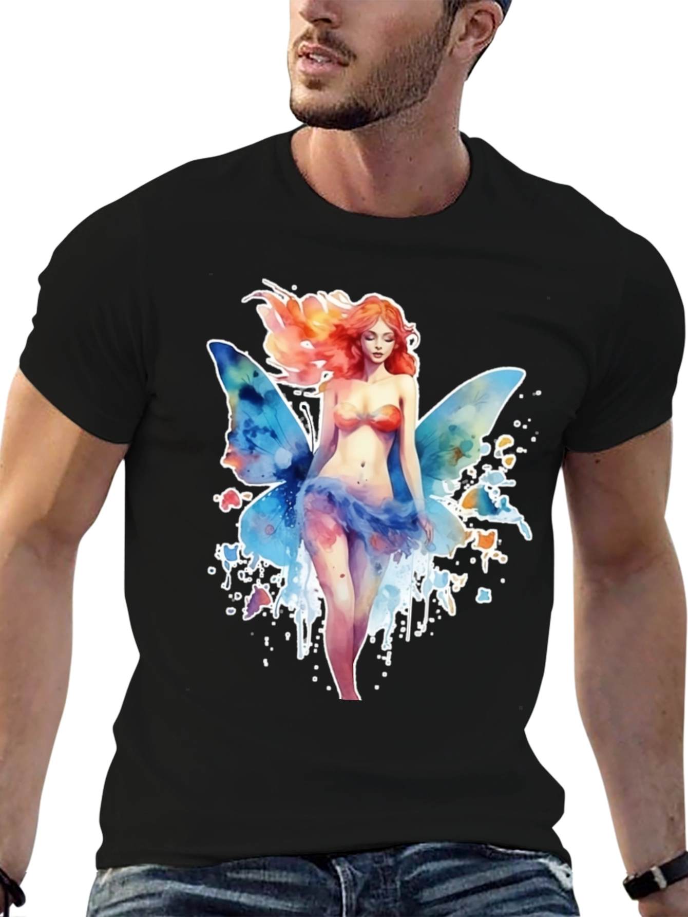 Fairy Watercolor Graphic T-Shirt