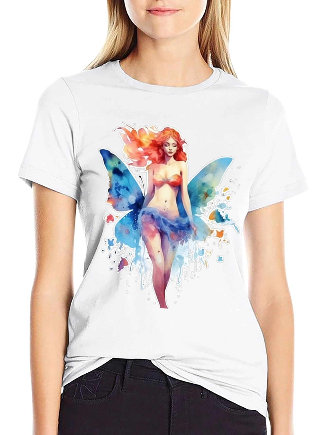 Fairy Watercolor Graphic T-Shirt