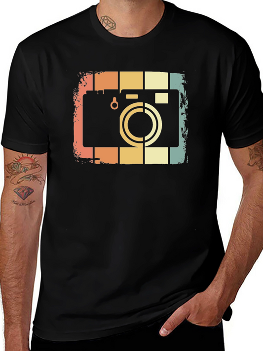 Vintage Camera Graphic T-Shirt - Retro Photographer Tee