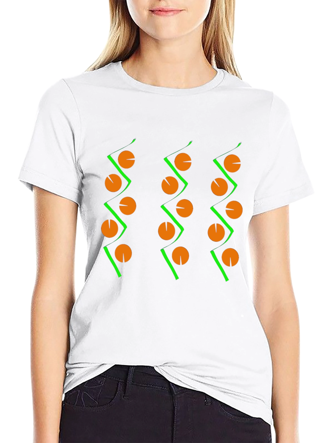 Abstract Geometric Pattern Black T-Shirt