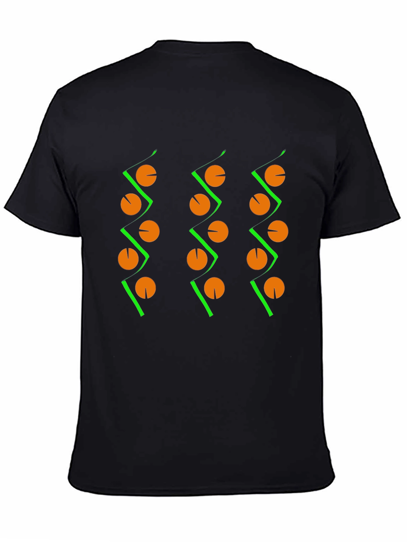 Abstract Geometric Pattern Black T-Shirt