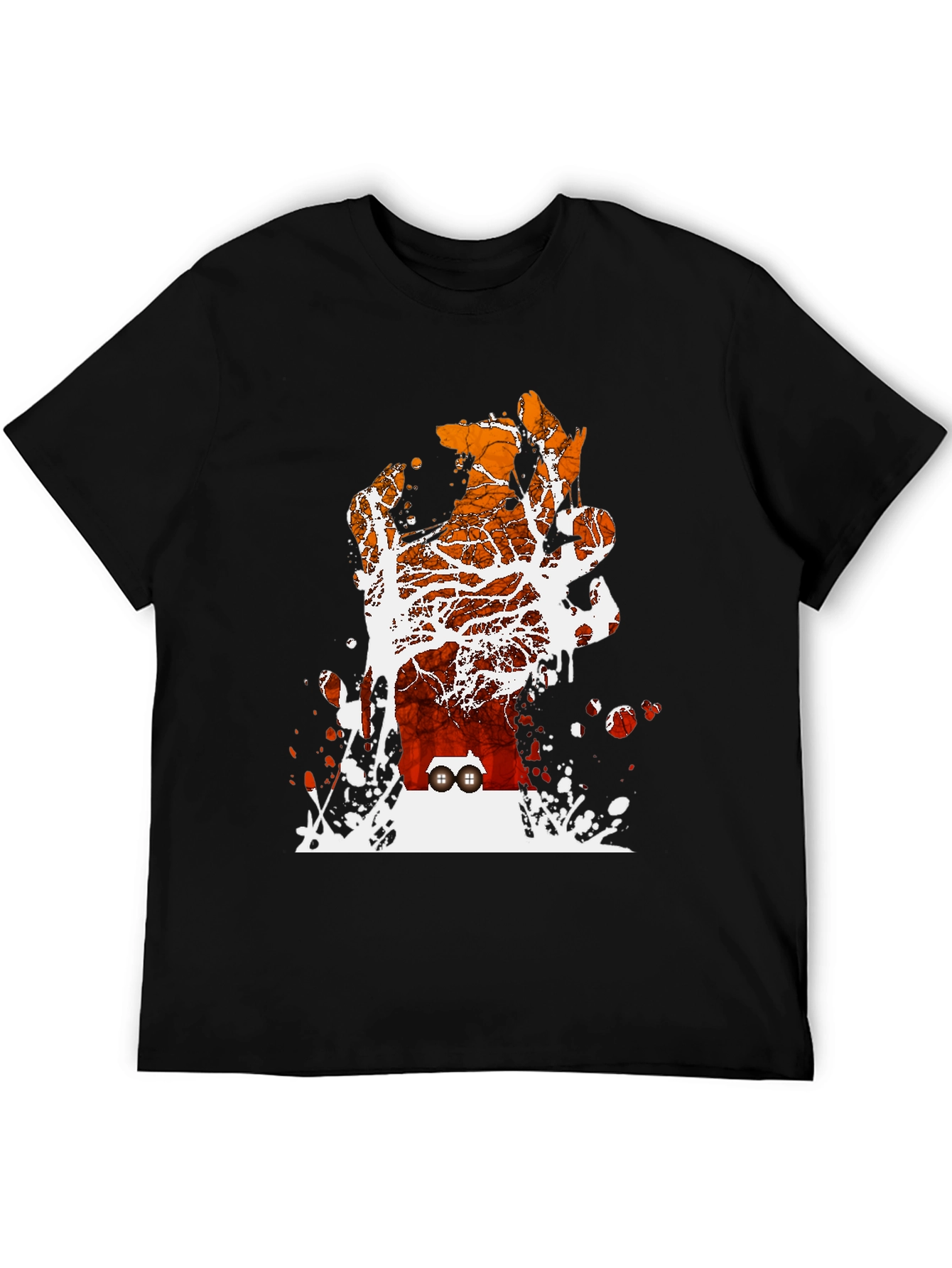 Sunset Trees Graphic T-Shirt - Black