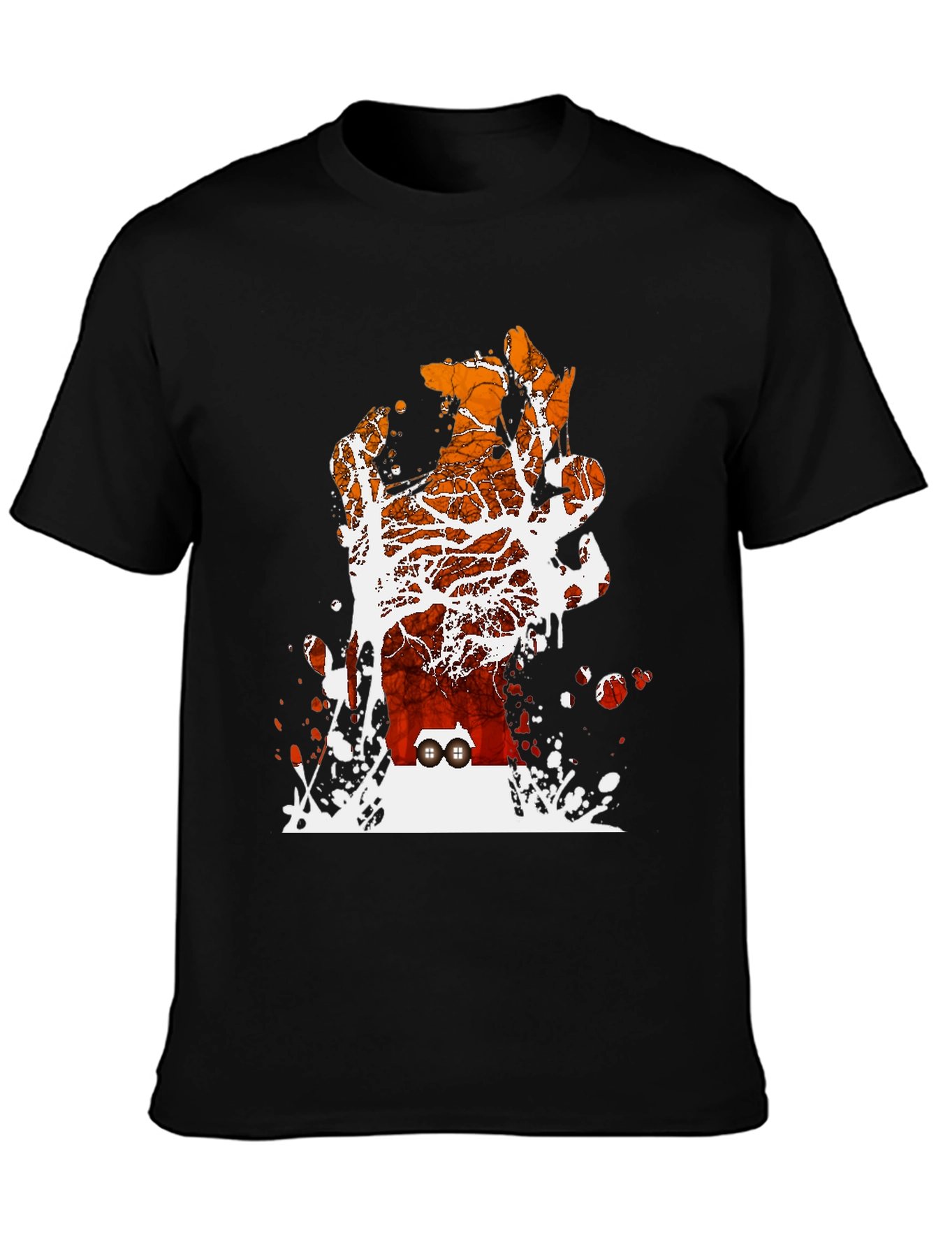 Sunset Trees Graphic T-Shirt - Black