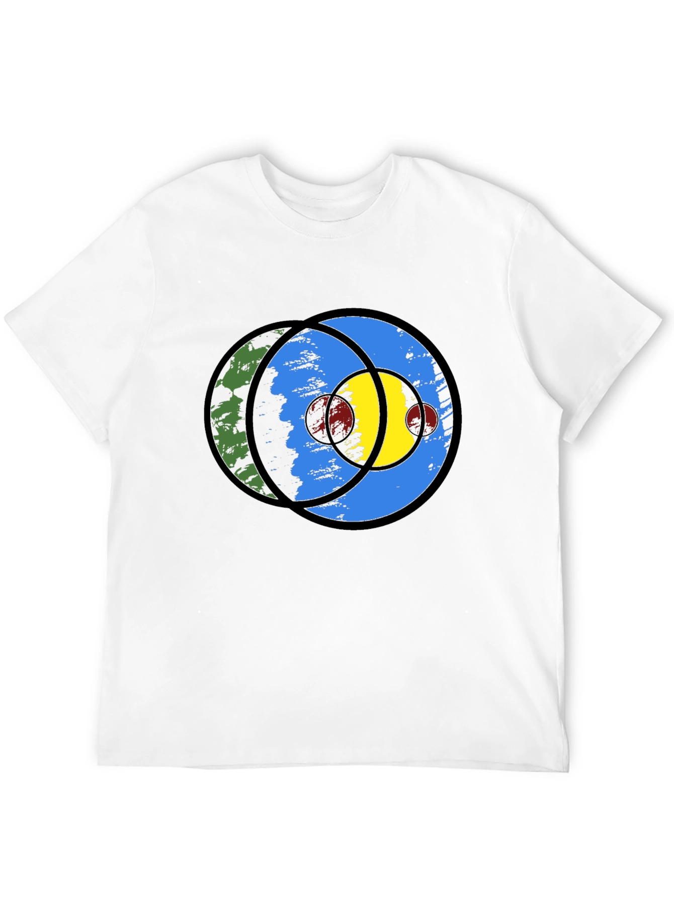 Abstract Graphic Print Black T-Shirt