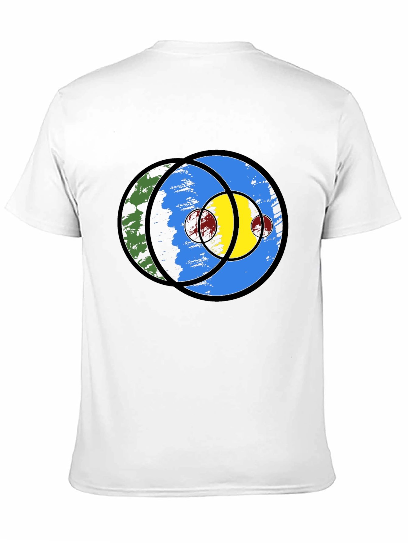Abstract Graphic Print Black T-Shirt