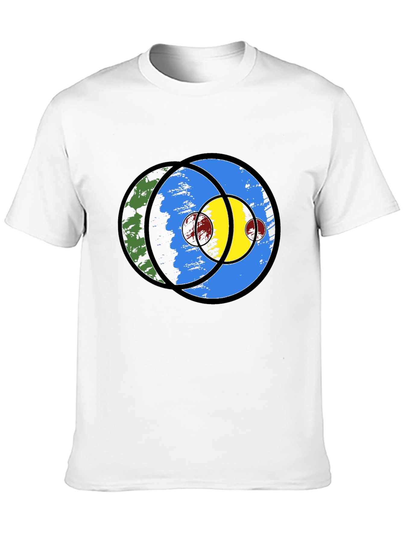 Abstract Graphic Print Black T-Shirt