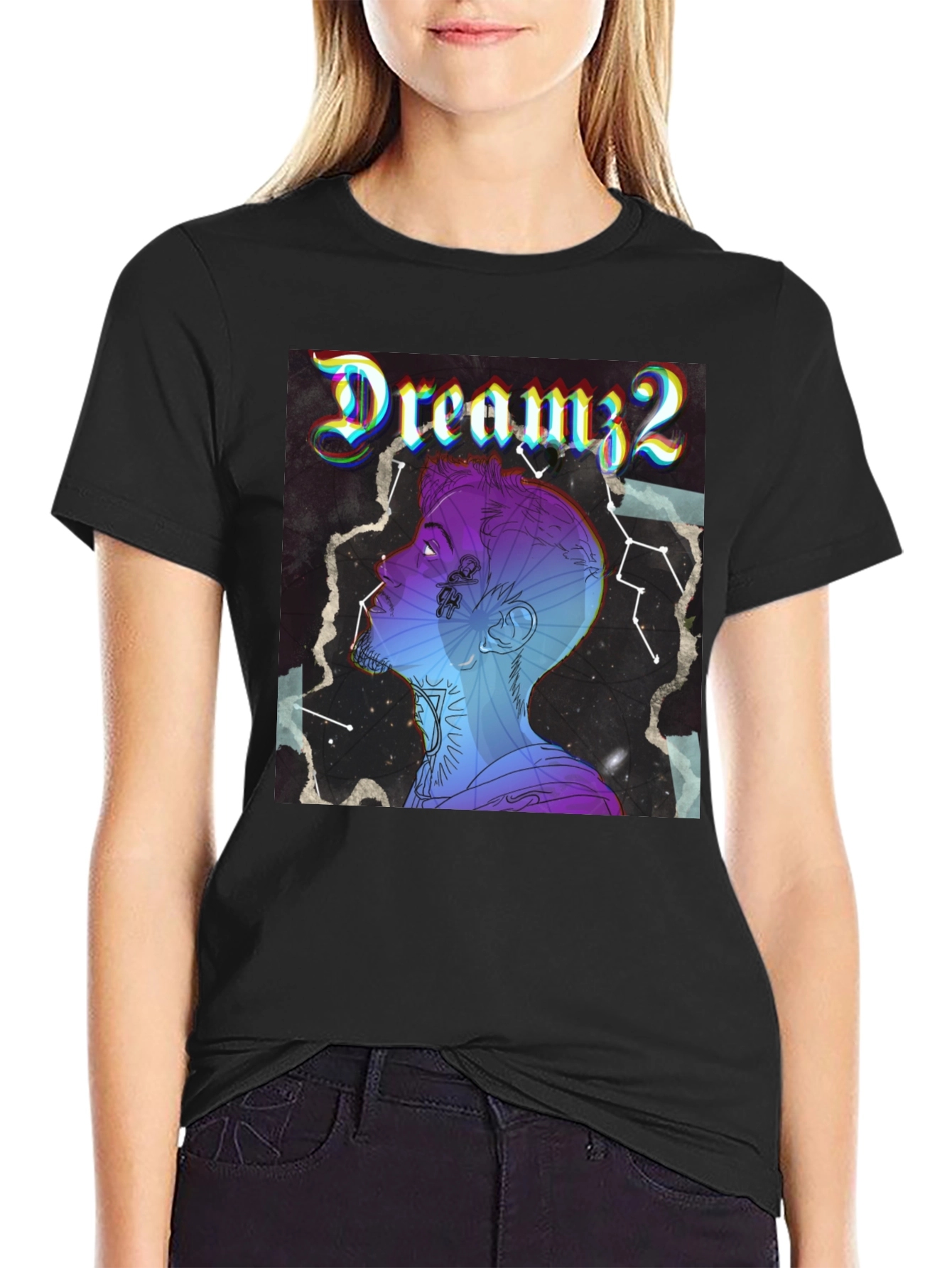 Dreamz2 Graphic T-Shirt - Stylish Black Tee