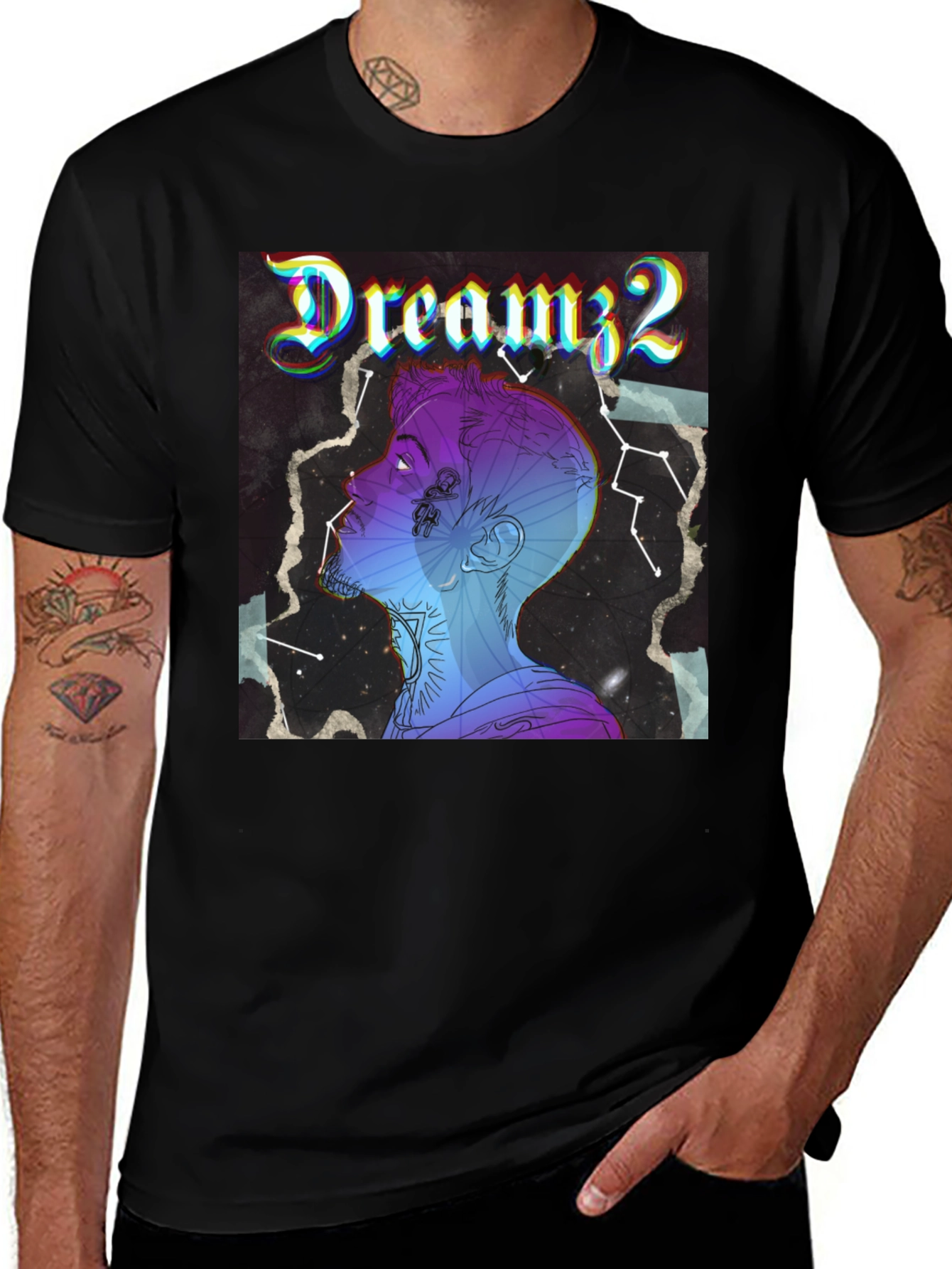 Dreamz2 Graphic T-Shirt - Stylish Black Tee