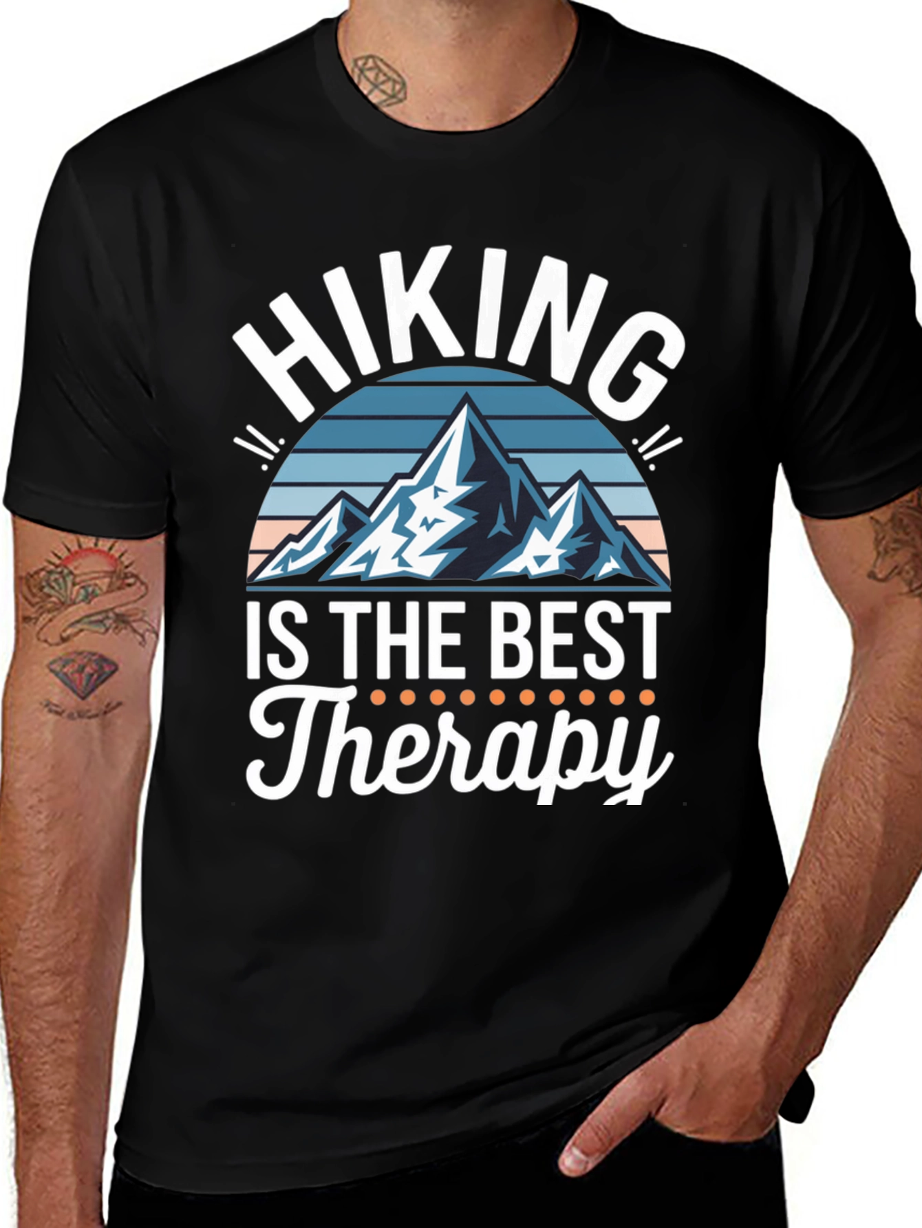 Hiking Therapy Graphic Tee - Mountain Lover Shirt