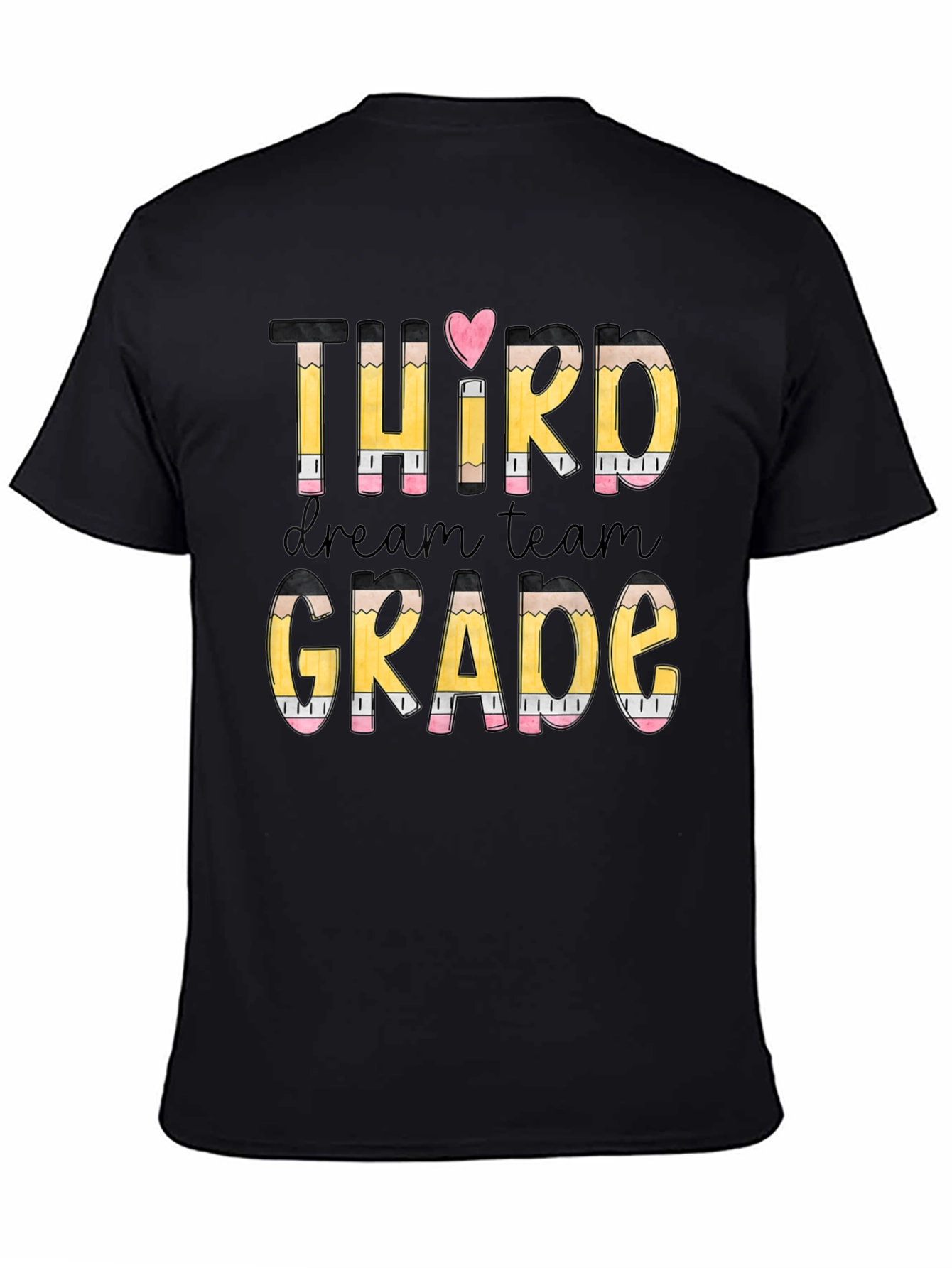 Third Grade Dream Team Pencil Design T-Shirt