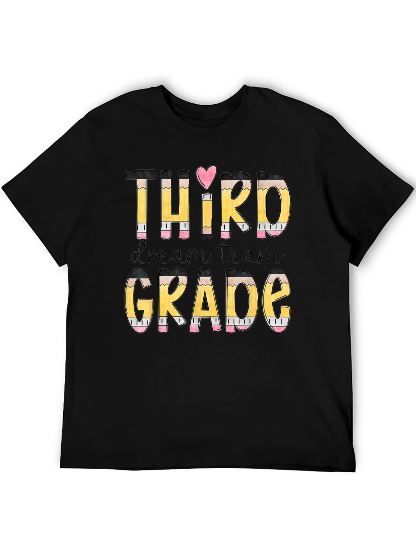 Third Grade Dream Team Pencil Design T-Shirt