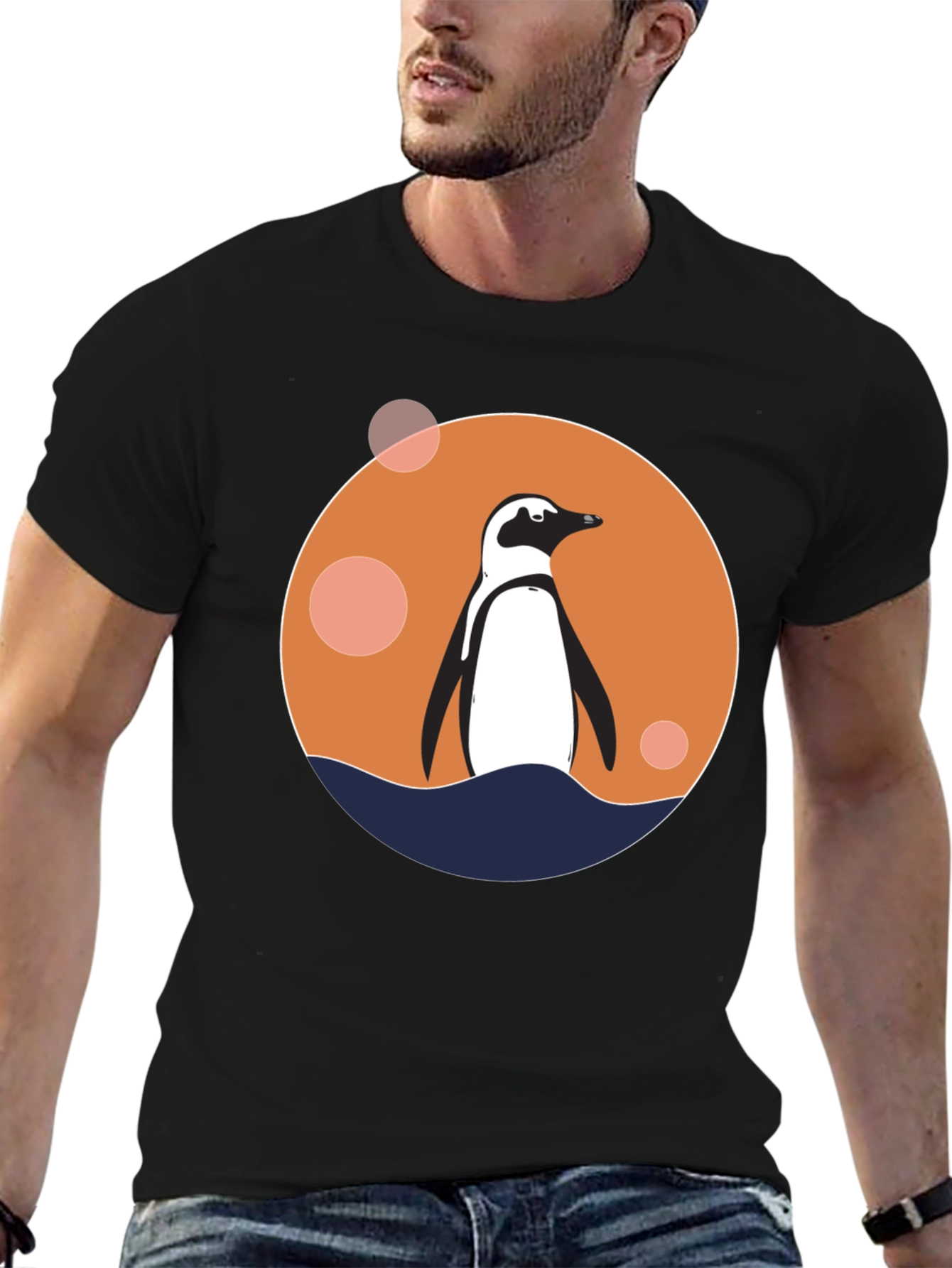 Penguin Graphic Black T-Shirt