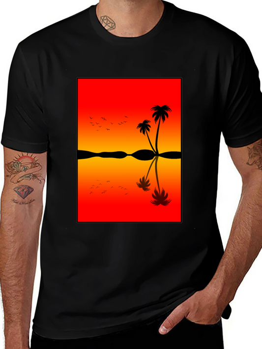 Sunset Palm Tree Graphic Tee