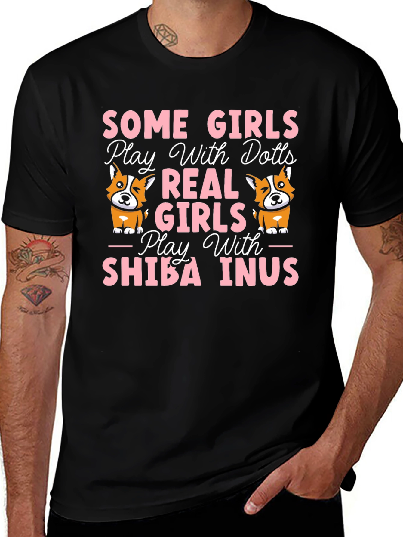 Some Girls Play With Dolls Shiba Inus T-Shirt
