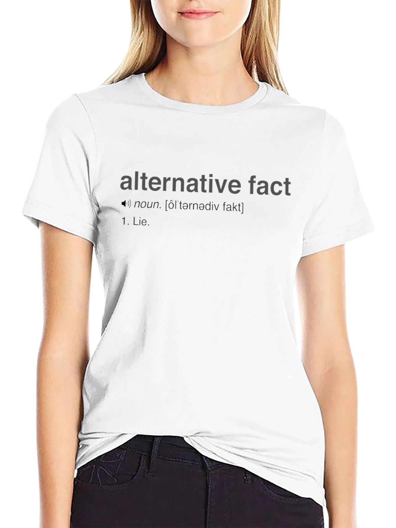 Alternative Fact Black T-Shirt Definition Design