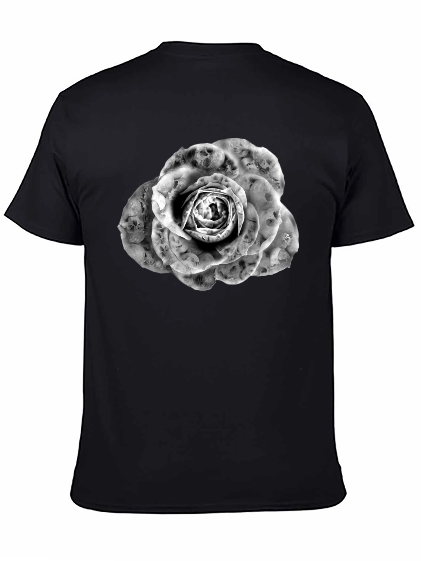 Skull Rose Graphic Tee - Mens Fashion