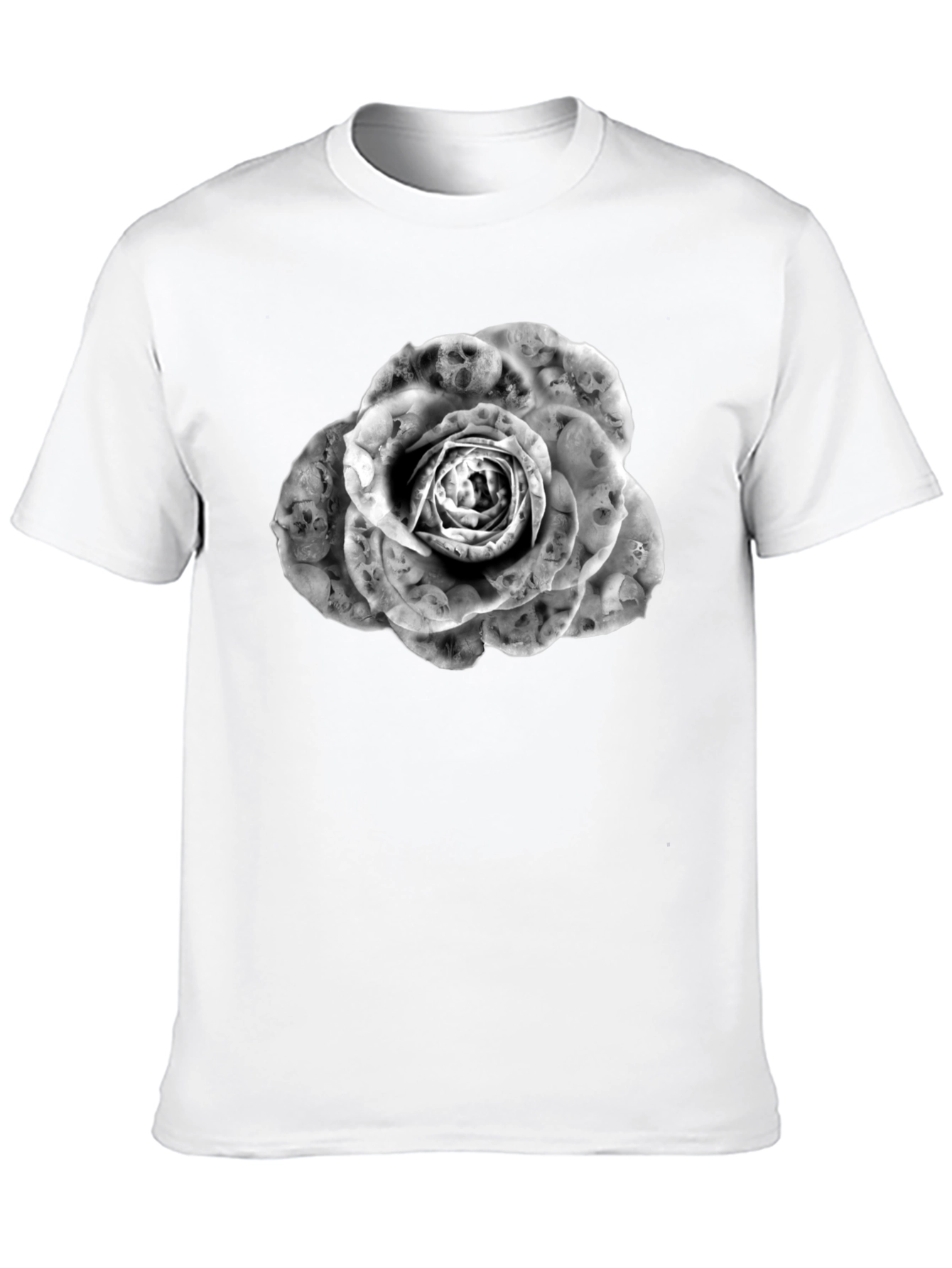Skull Rose Graphic Tee - Mens Fashion