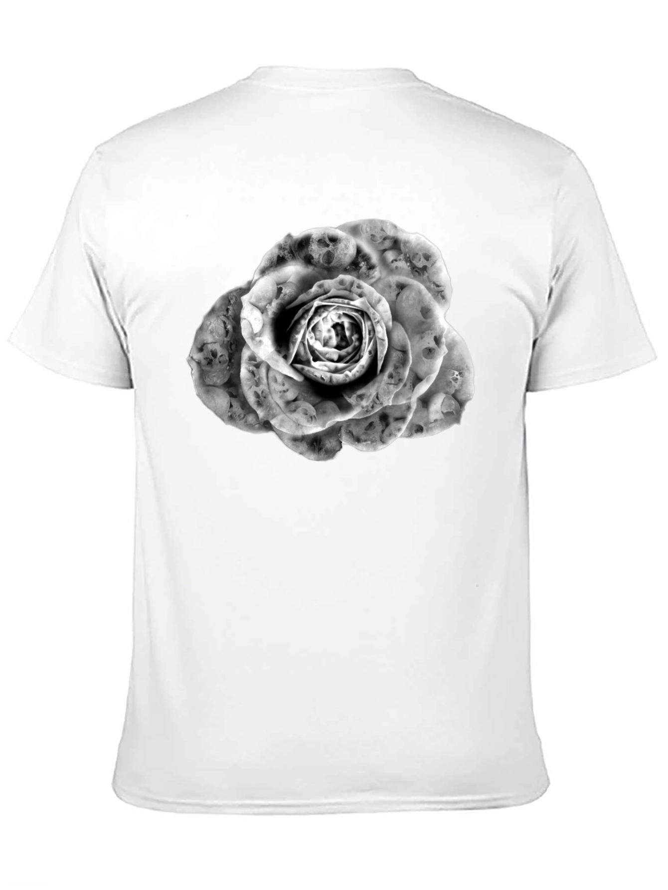 Skull Rose Graphic Tee - Mens Fashion