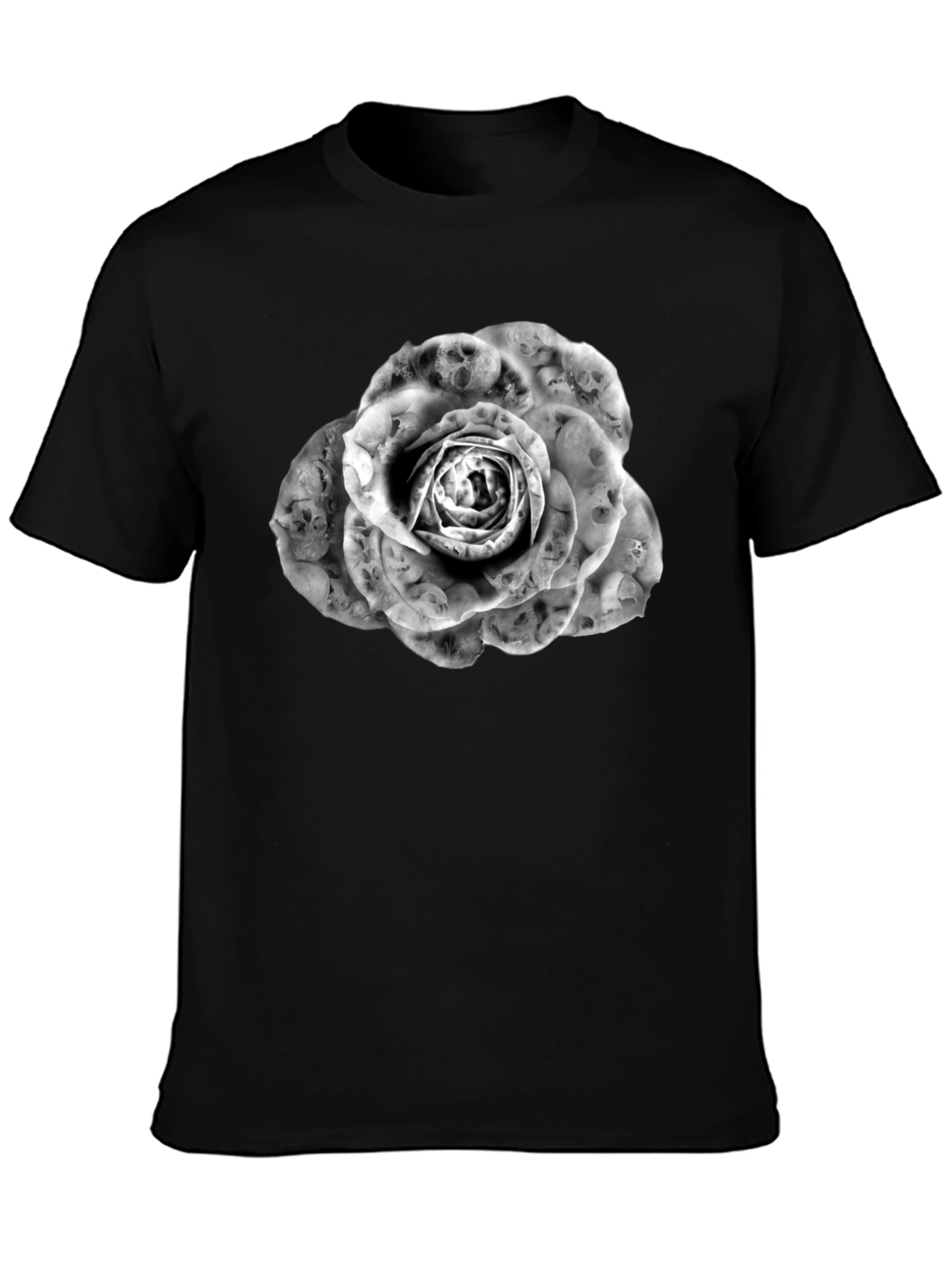 Skull Rose Graphic Tee - Mens Fashion