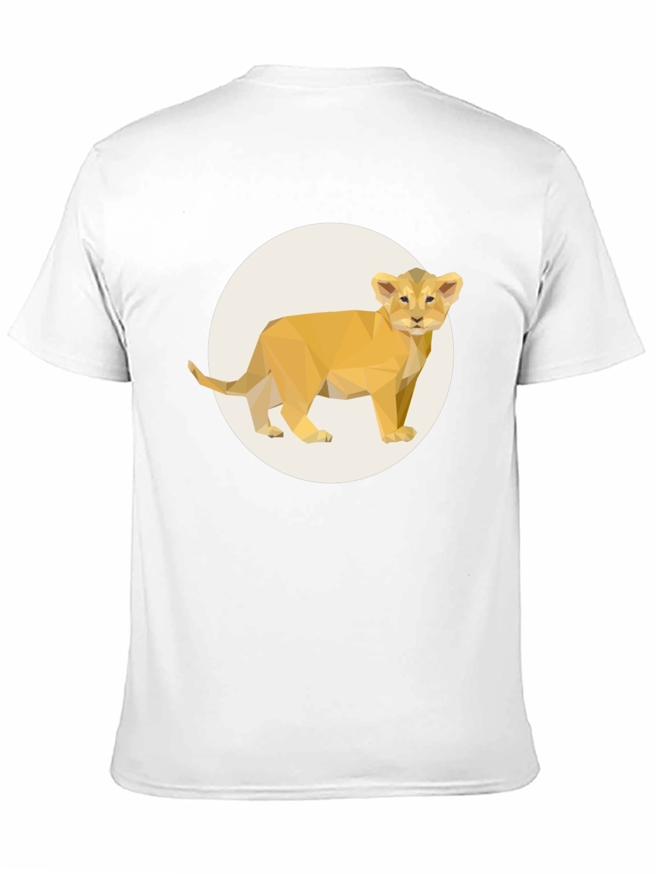Geometric Lion Cub T-Shirt - Black