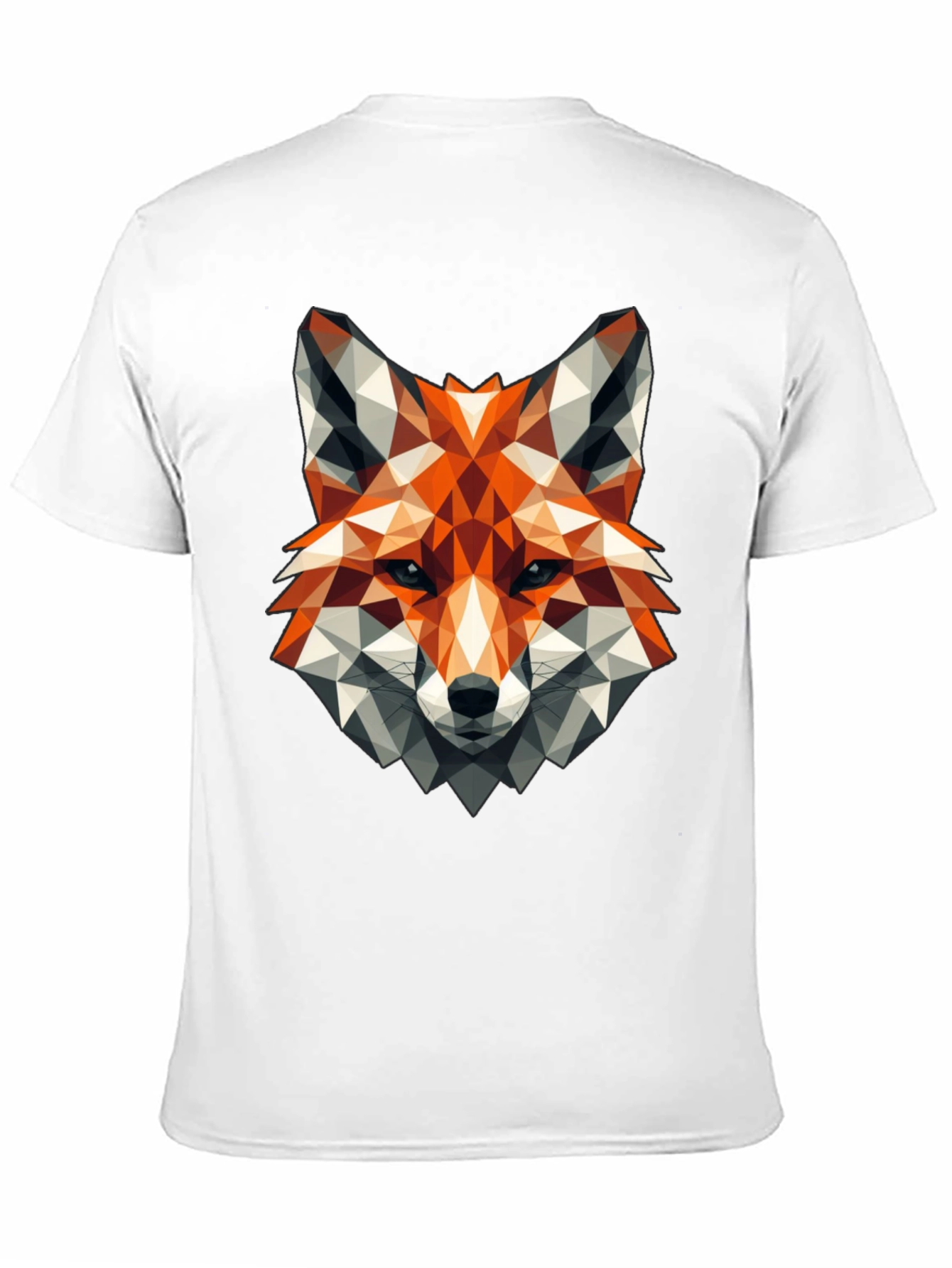 Geometric Fox Graphic Tee - Stylish Black T-Shirt