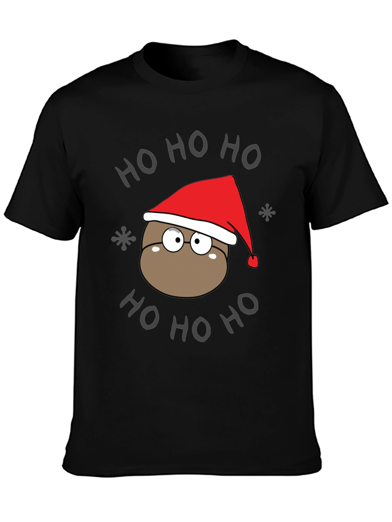 Ho Ho Ho Holiday T-Shirt - Cute Cartoon Santa