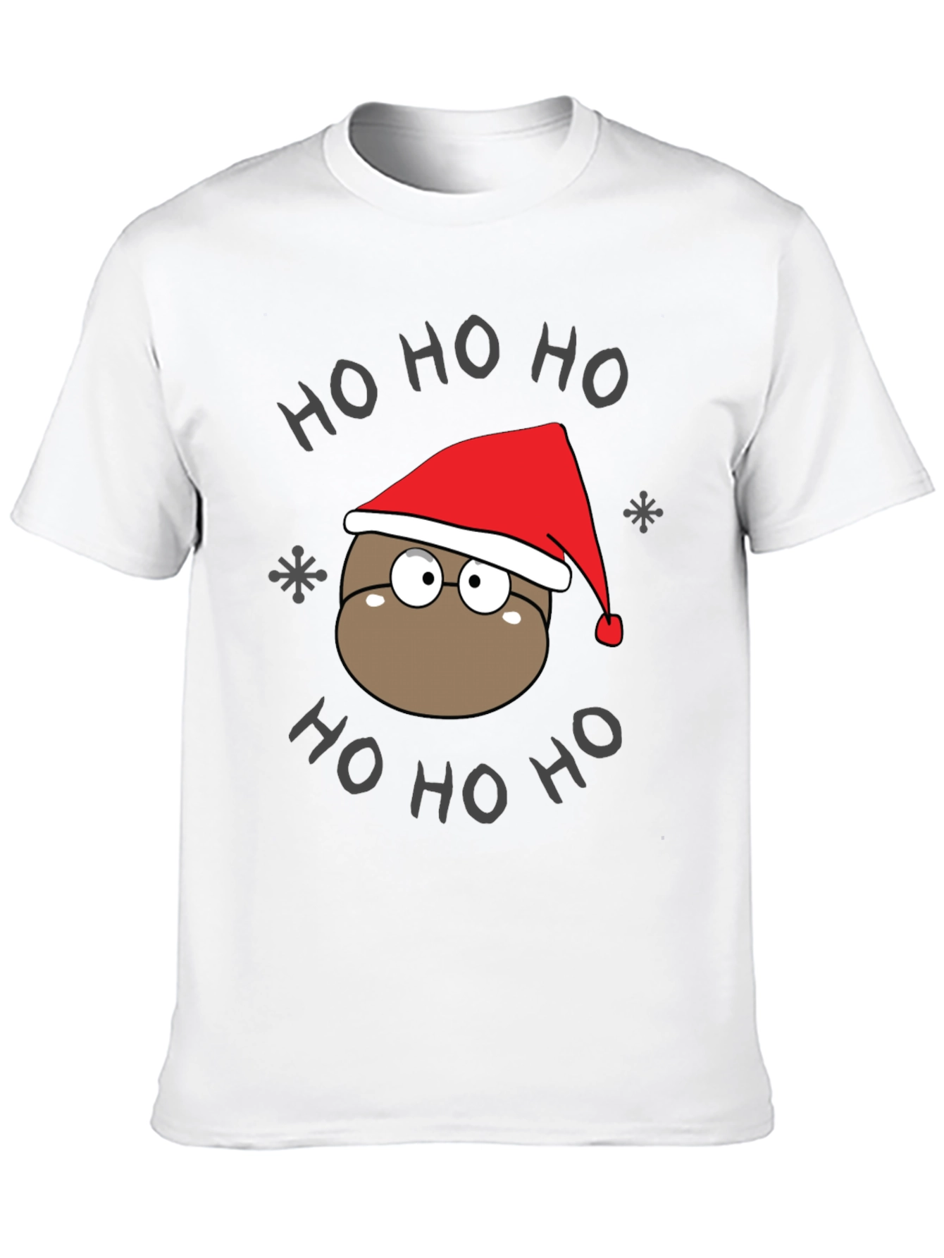 Ho Ho Ho Holiday T-Shirt - Cute Cartoon Santa