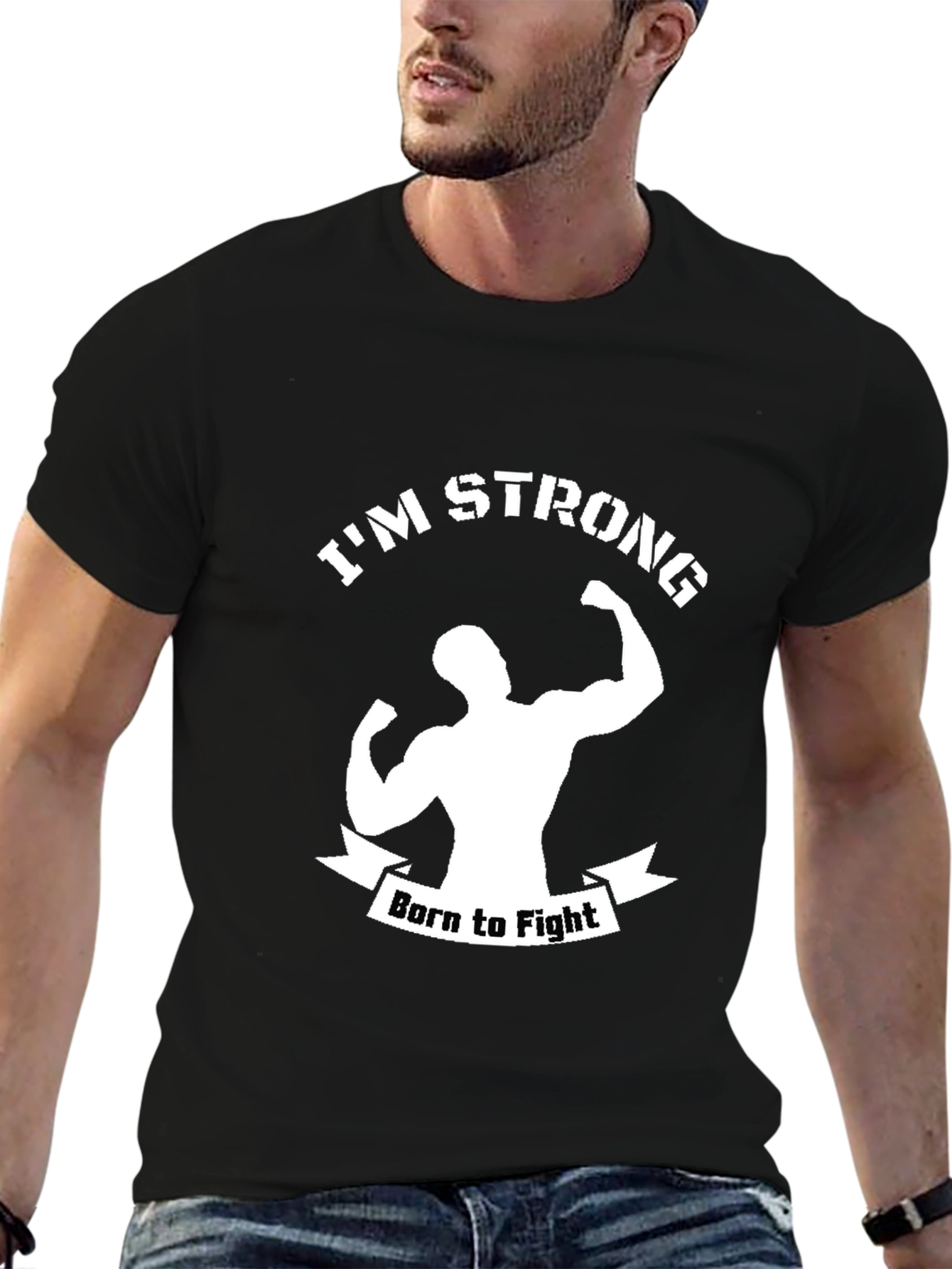 Im Strong Born to Fight Black T-Shirt