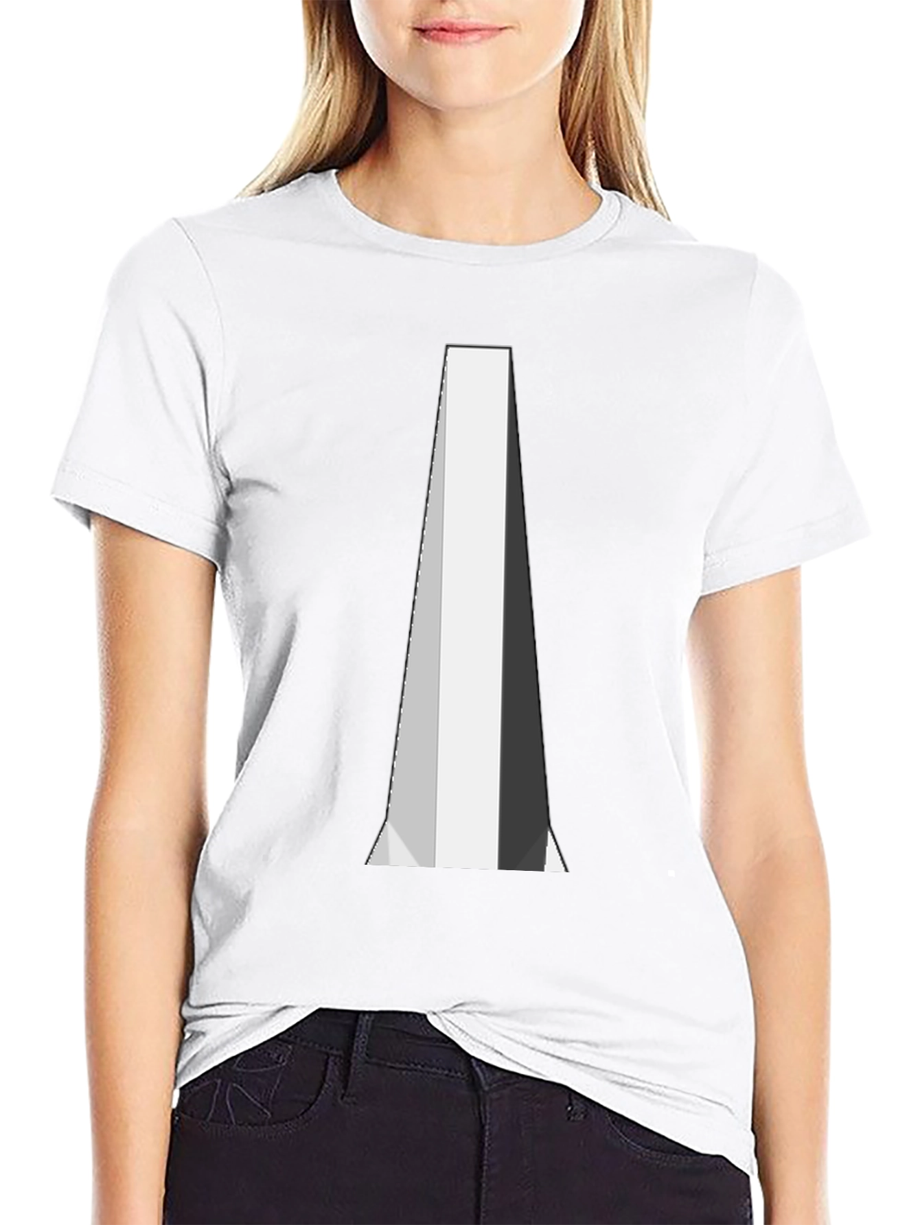 Abstract Geometric Graphic Black T-Shirt