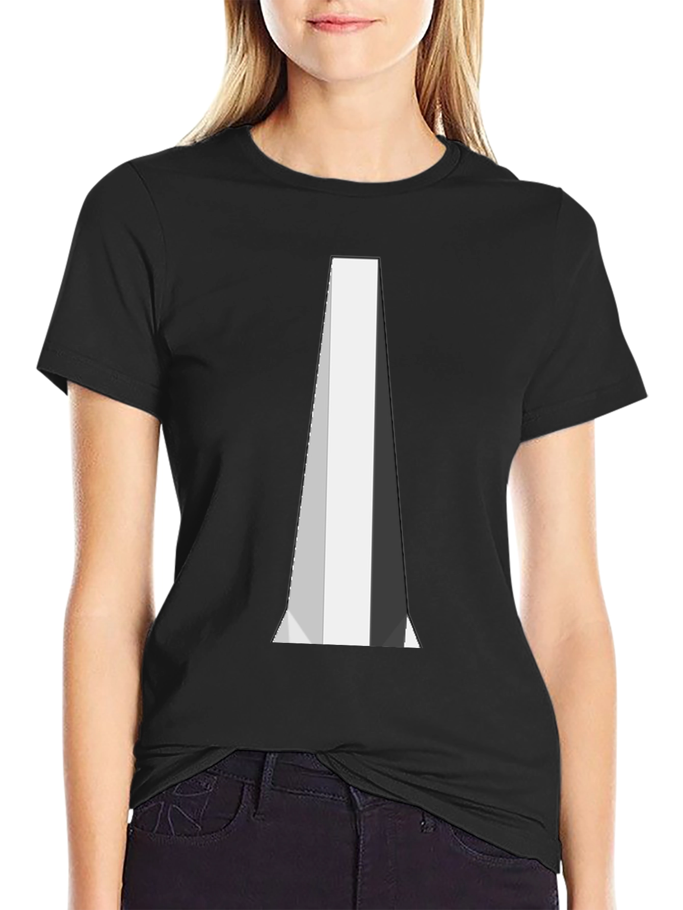 Abstract Geometric Graphic Black T-Shirt