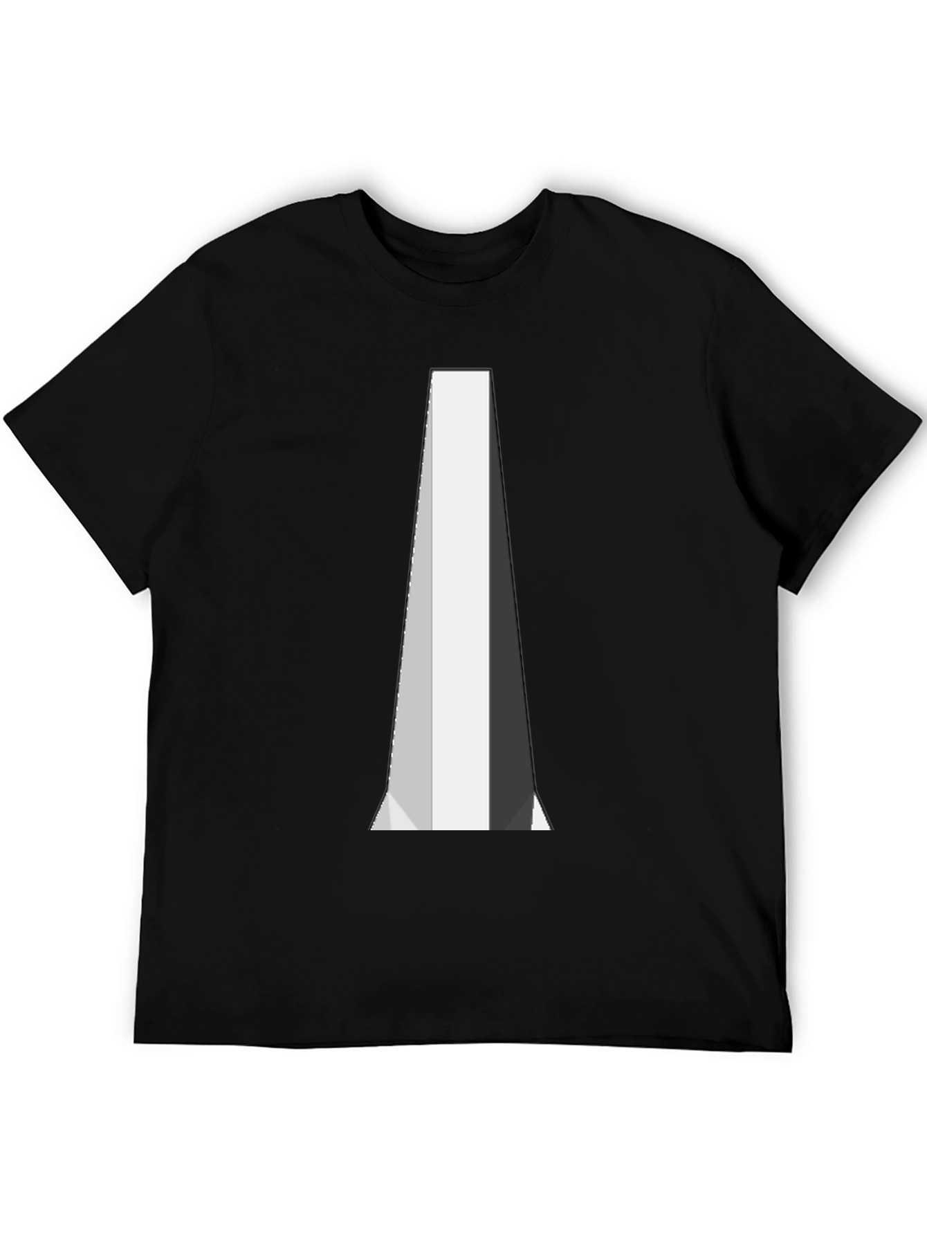 Abstract Geometric Graphic Black T-Shirt