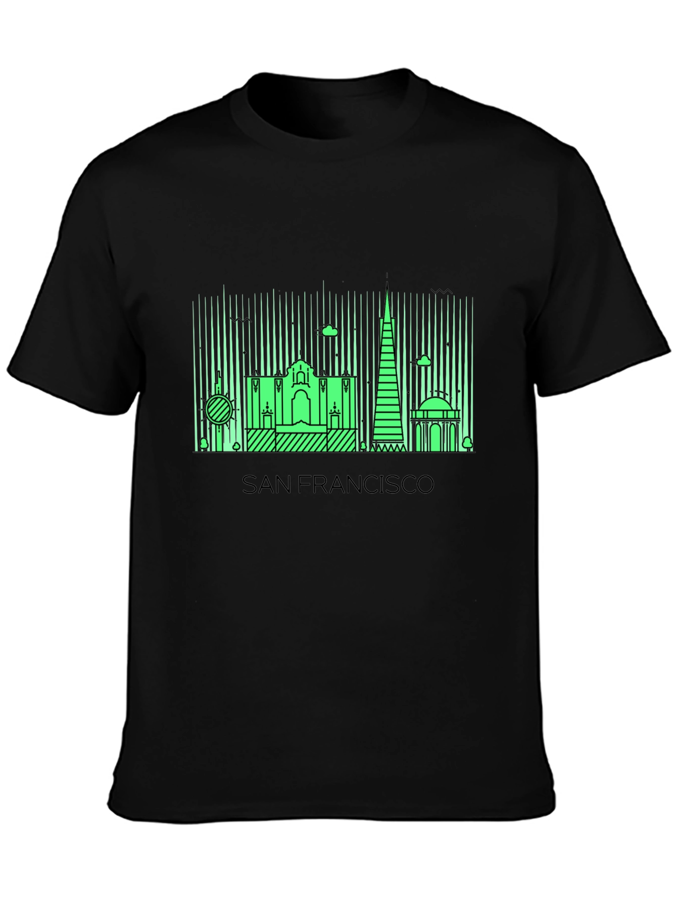 San Francisco Skyline Graphic Tee - Black