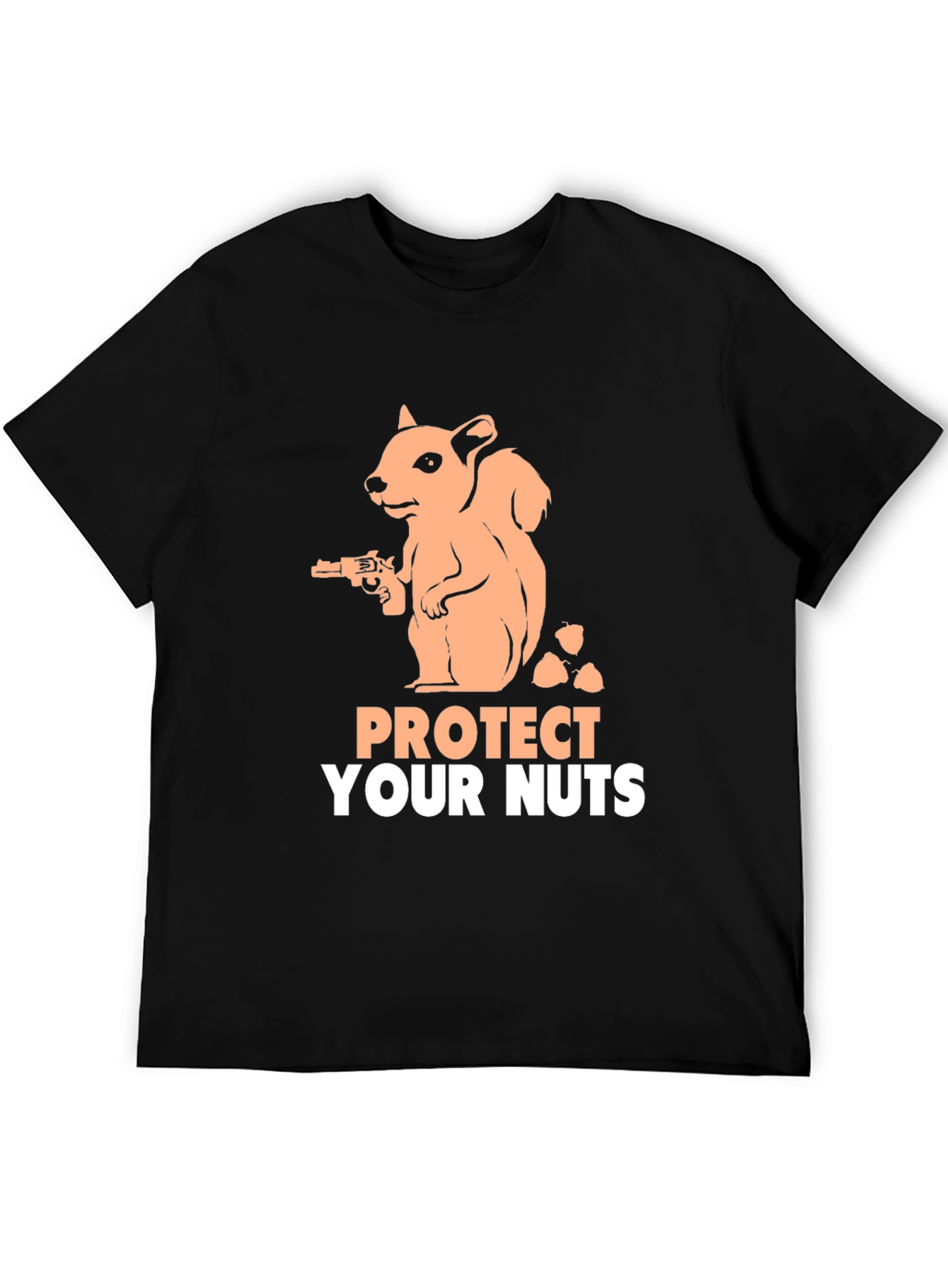 Protect Your Nuts T-Shirt Funny Squirrel Gun Tee