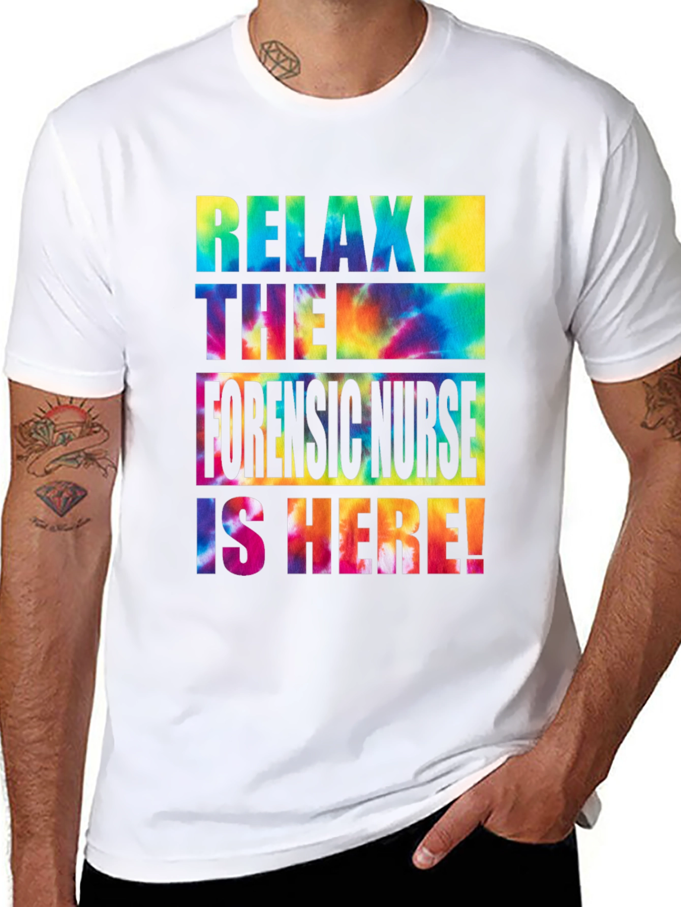 Relax Forensic Nurse Tie Dye T-Shirt