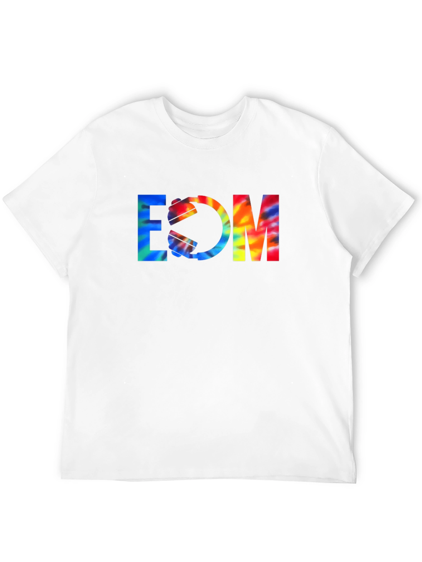 EDM Tie-Dye Graphic Black T-Shirt