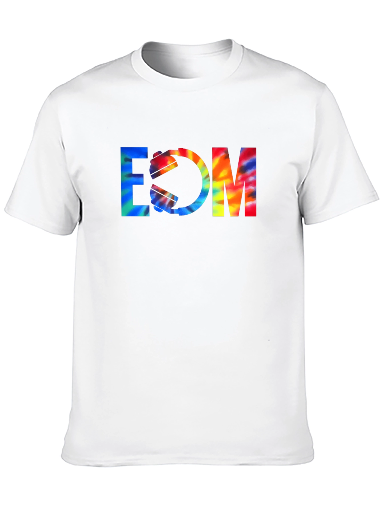 EDM Tie-Dye Graphic Black T-Shirt