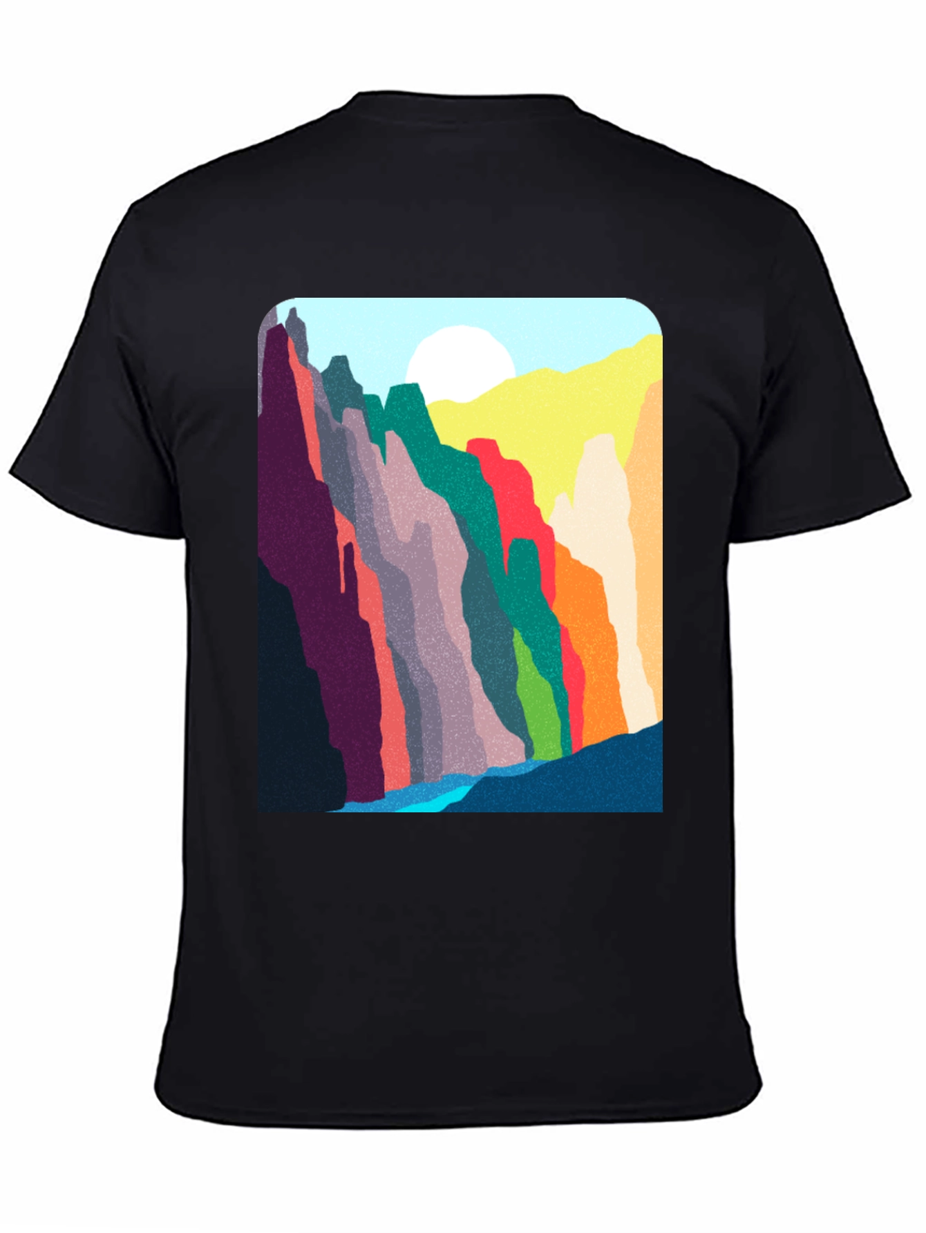 Abstract Mountain Range Graphic T-Shirt