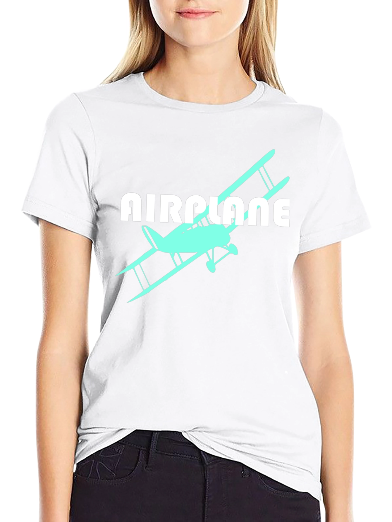 Airplane Biplane Graphic Tee - Aviation T-Shirt