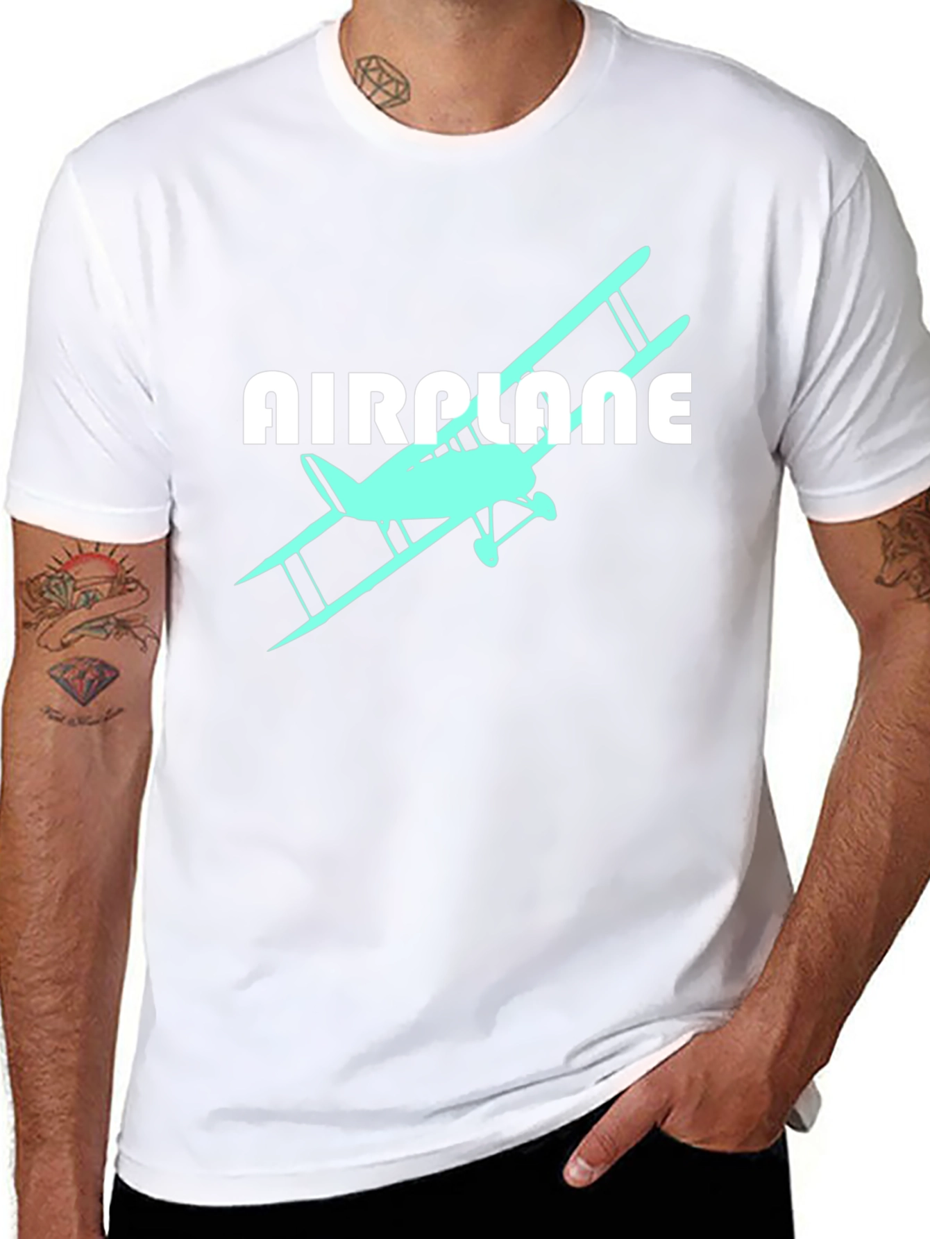 Airplane Biplane Graphic Tee - Aviation T-Shirt