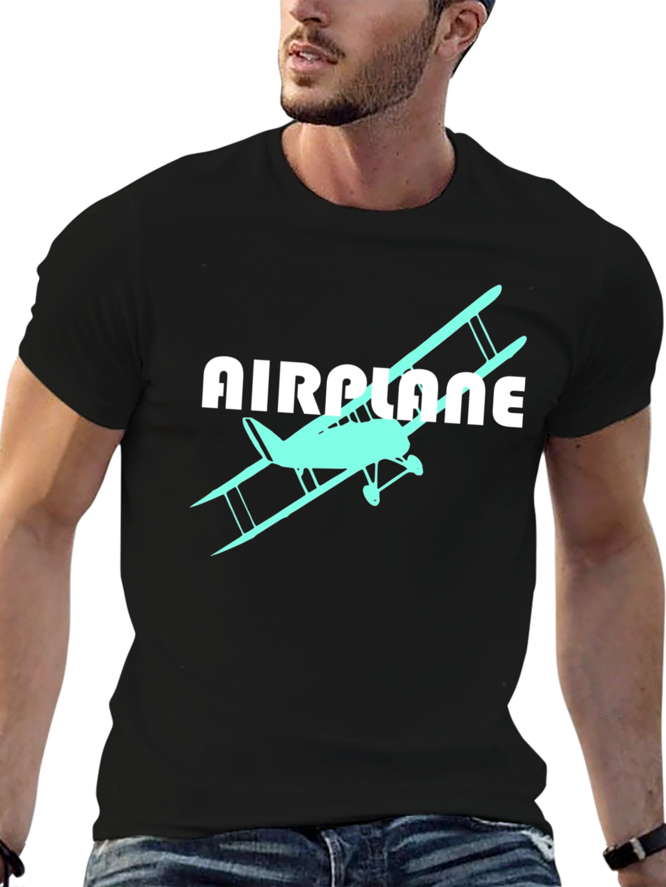 Airplane Biplane Graphic Tee - Aviation T-Shirt