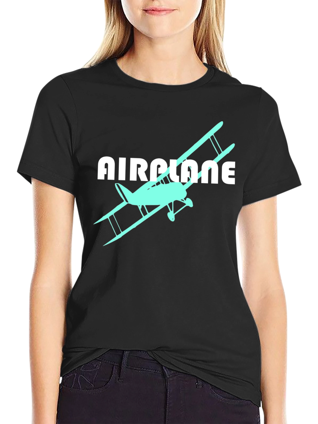 Airplane Biplane Graphic Tee - Aviation T-Shirt