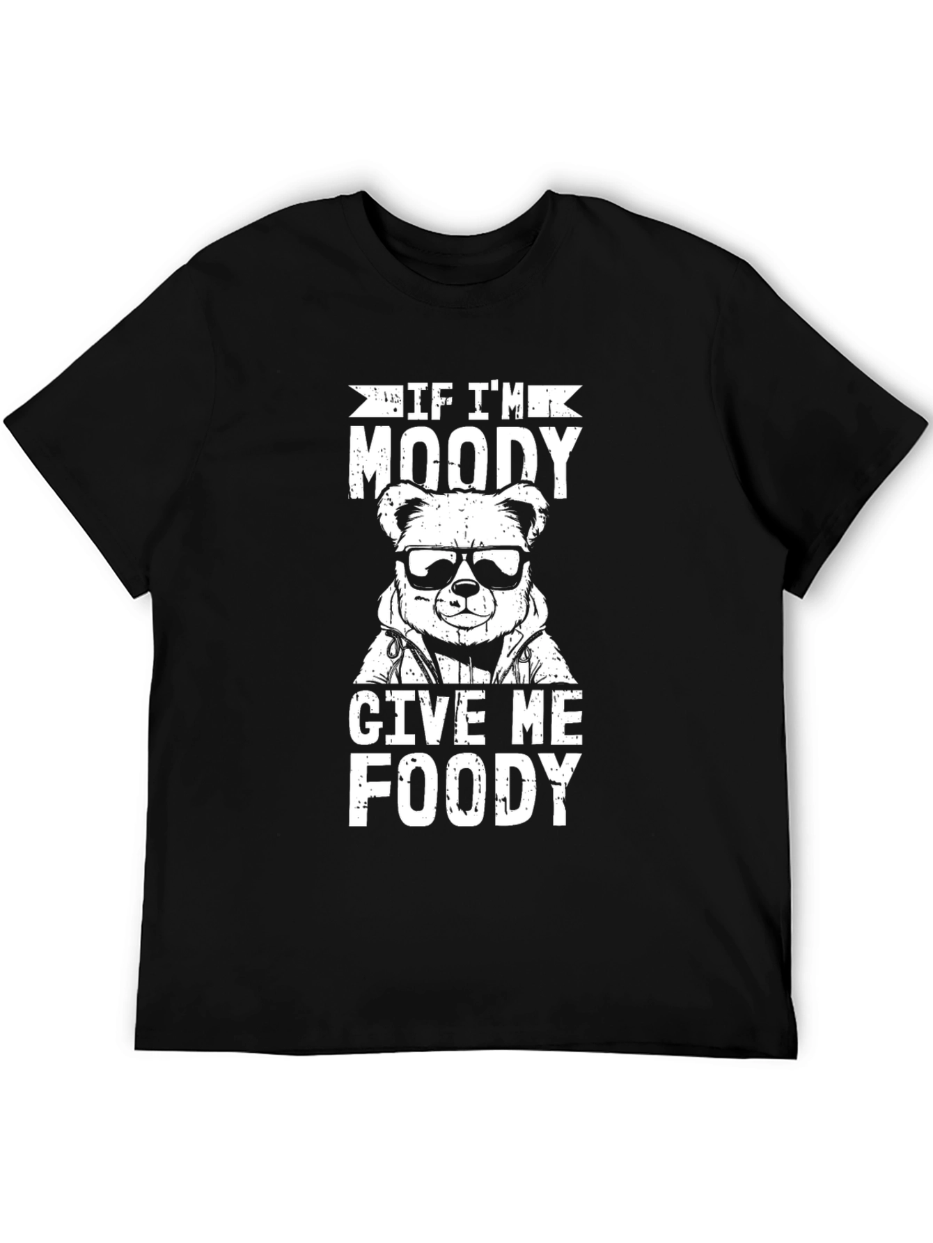 Moody Bear Graphic T-Shirt - Foodie Humor Tee