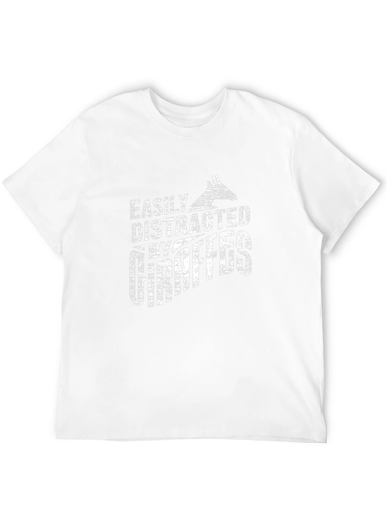 Easily Distracted by Giraffes Graphic Tee - Black