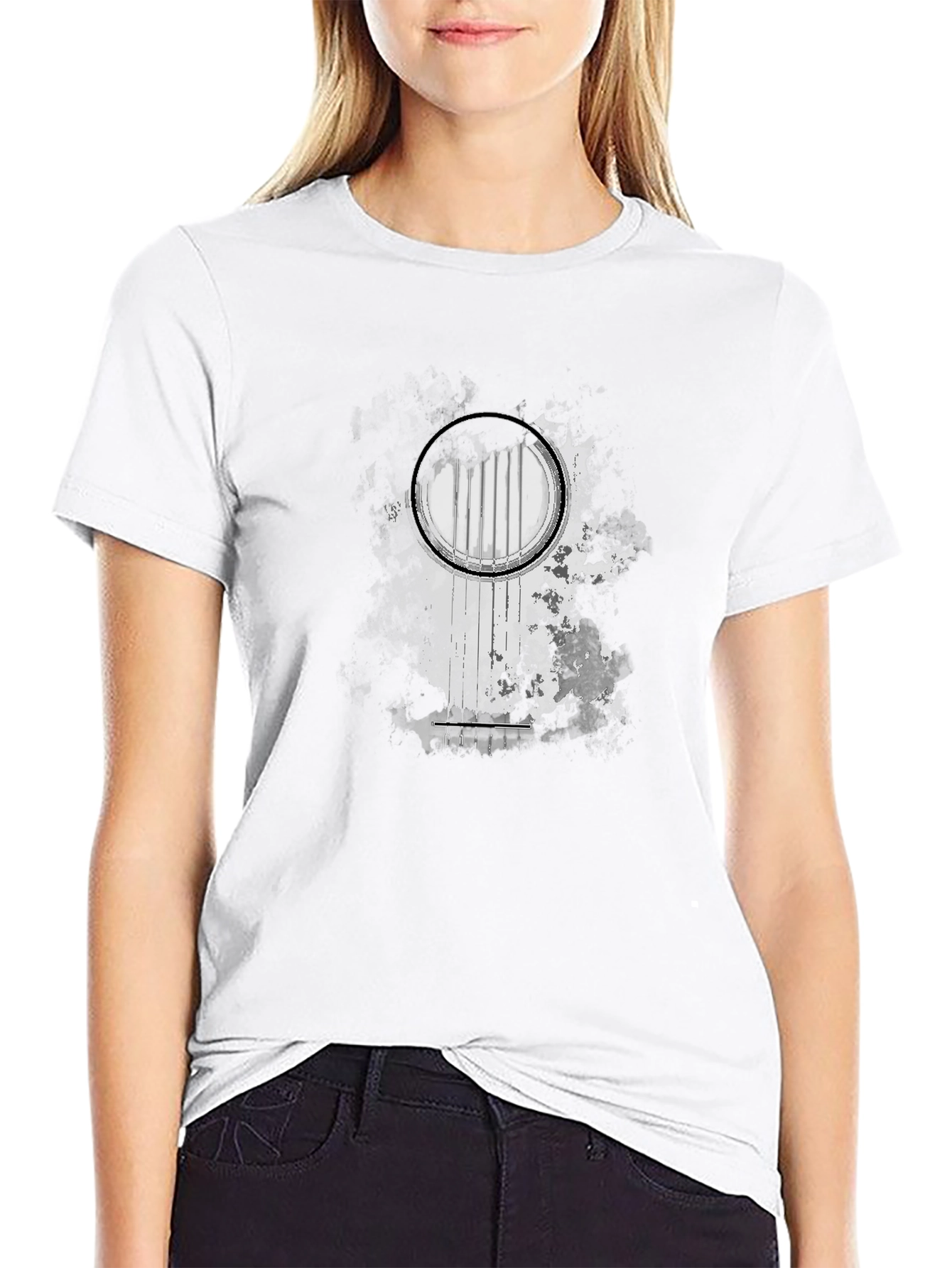 Abstract Guitar T-Shirt - Black