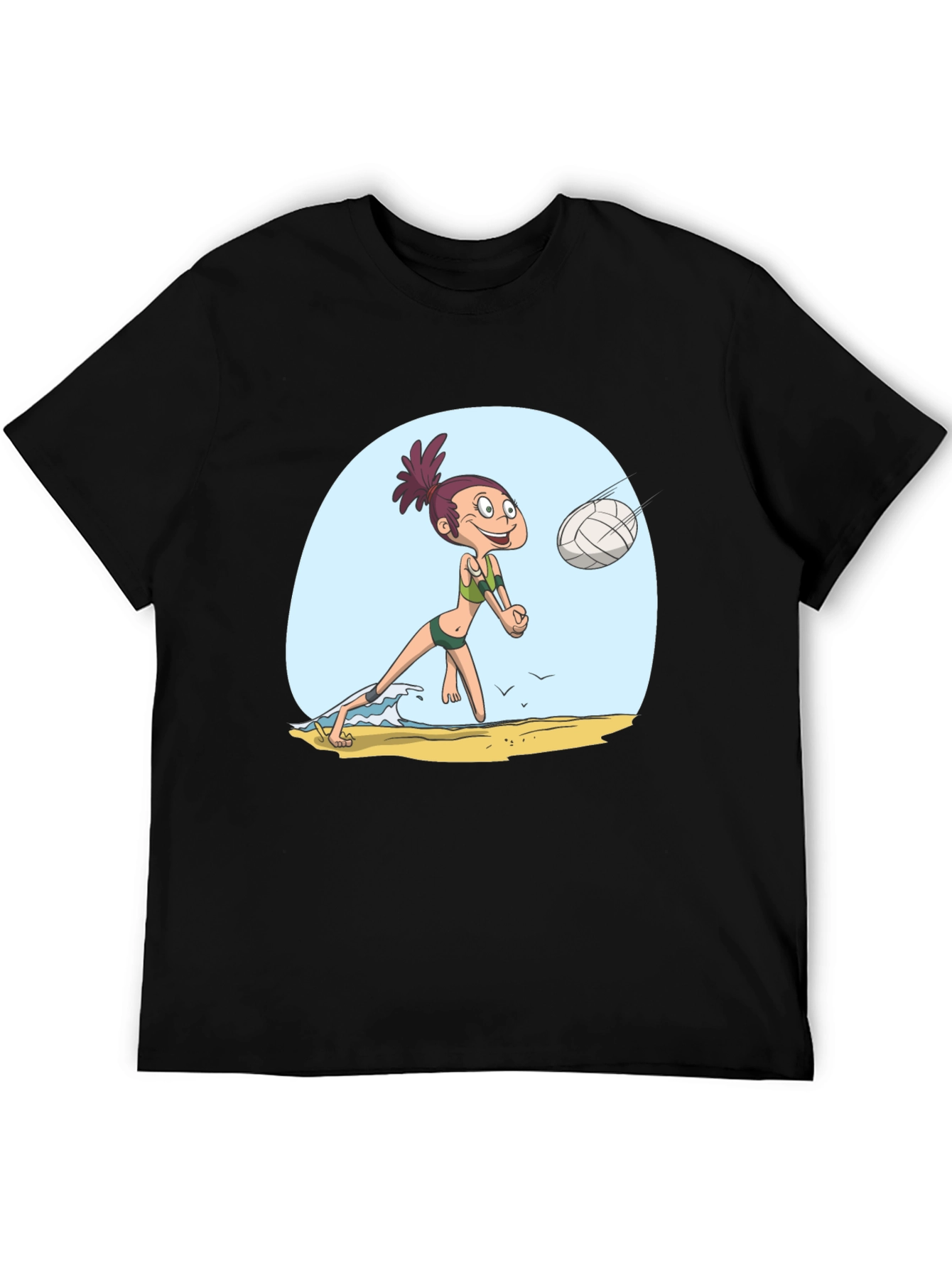 Cartoon Volleyball Player T-Shirt