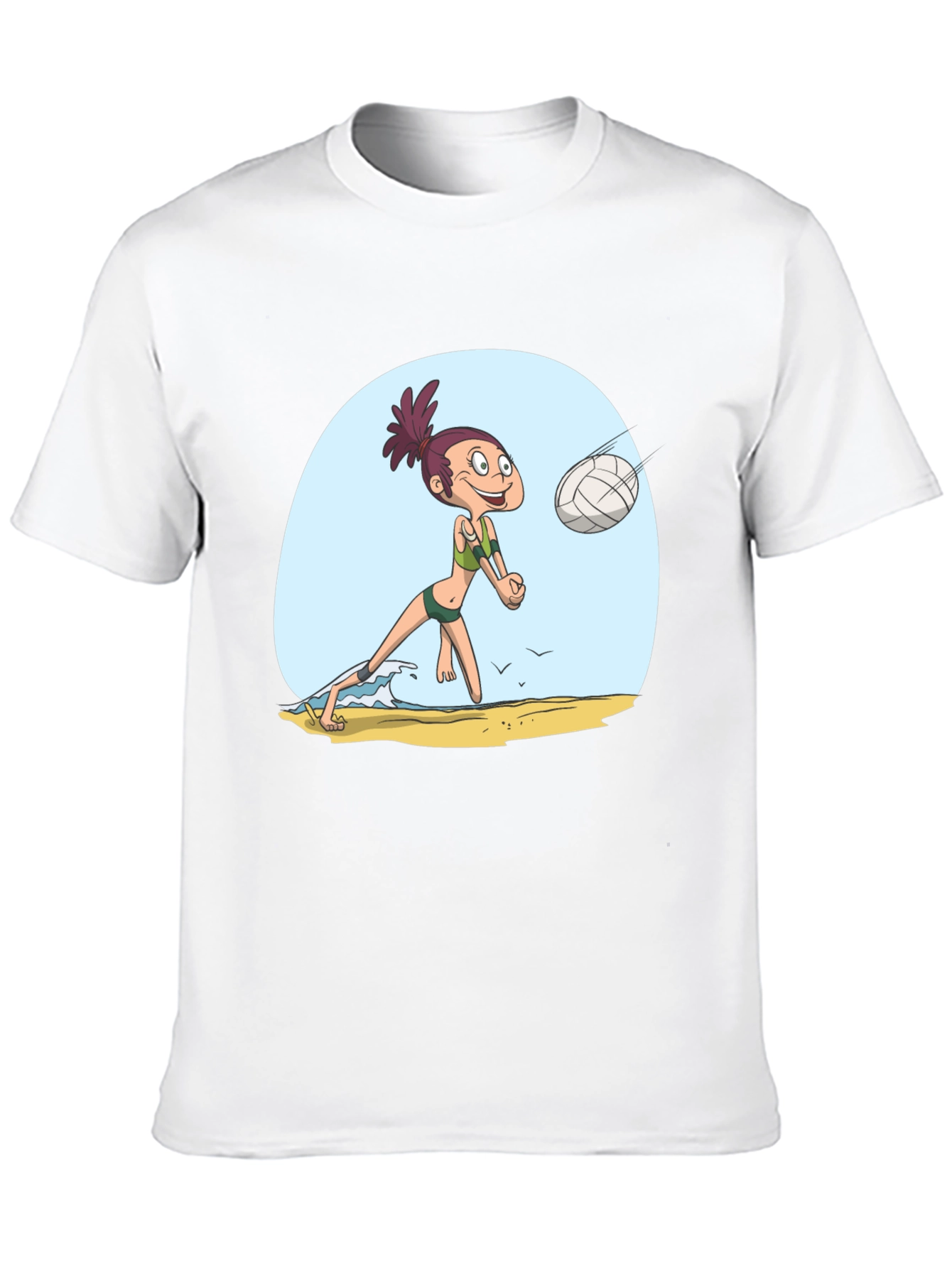 Cartoon Volleyball Player T-Shirt